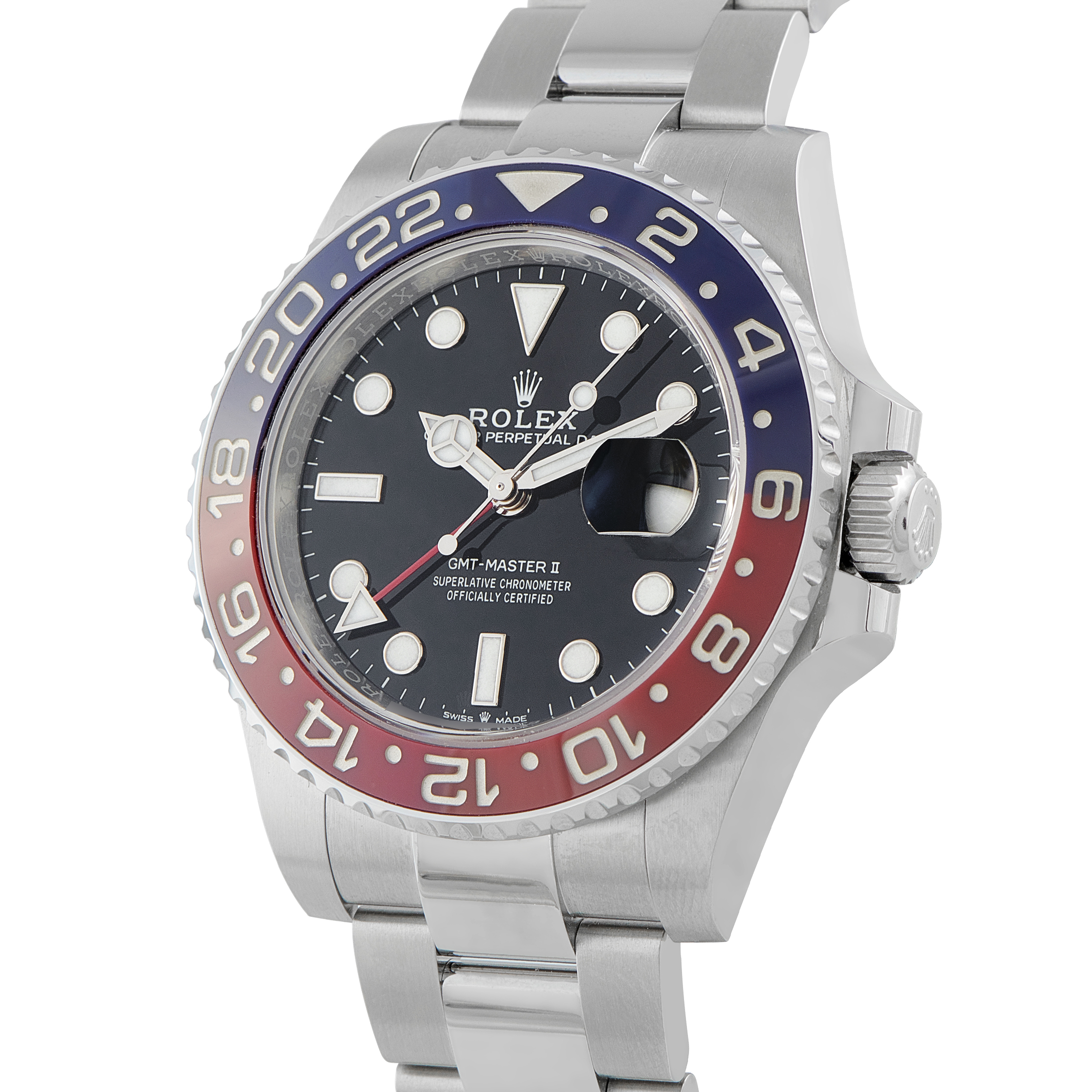 Rolex GMT-Master II Pepsi Steel Oyster Watch 126710BLRO
