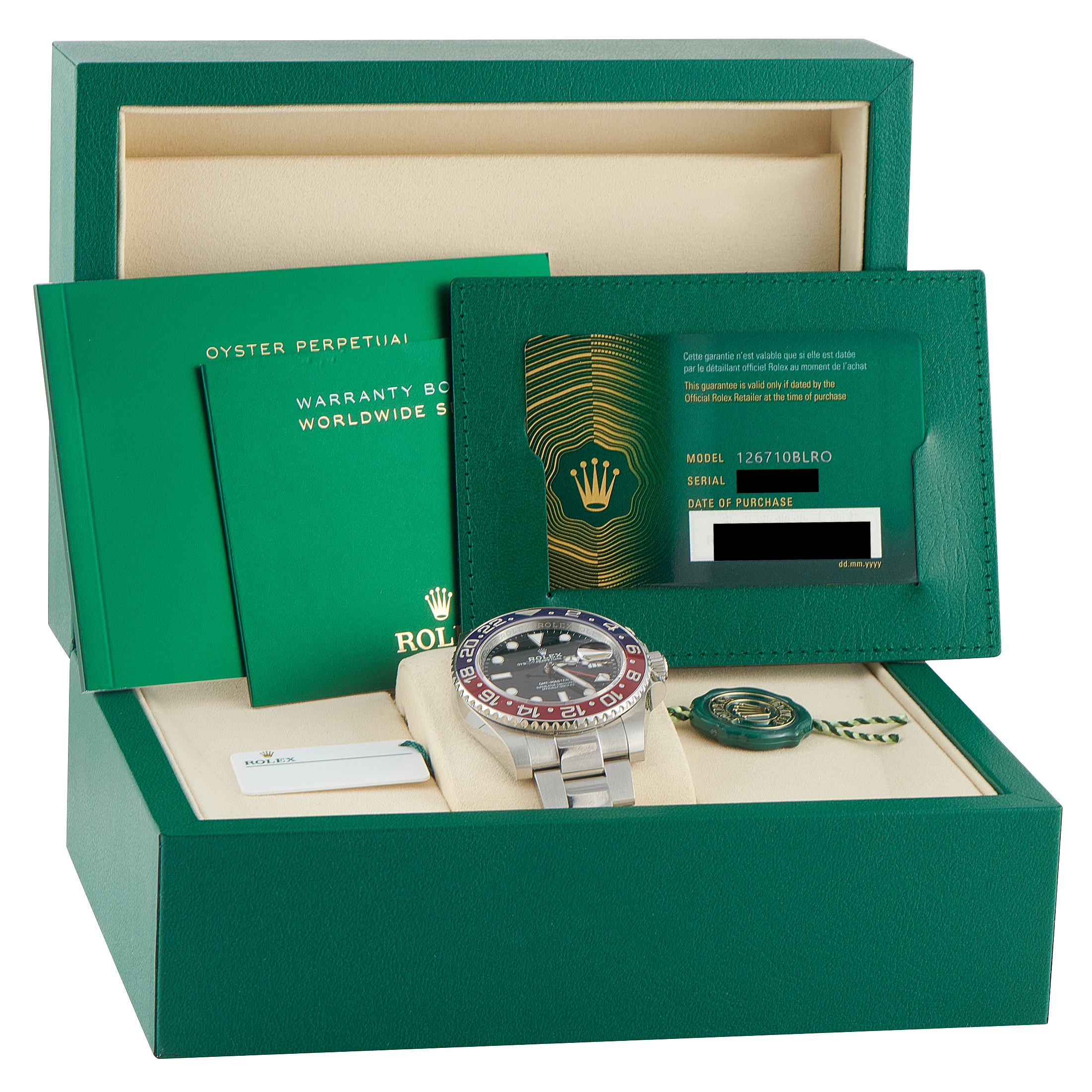 Rolex GMT-Master II Pepsi Steel Oyster Watch 126710BLRO