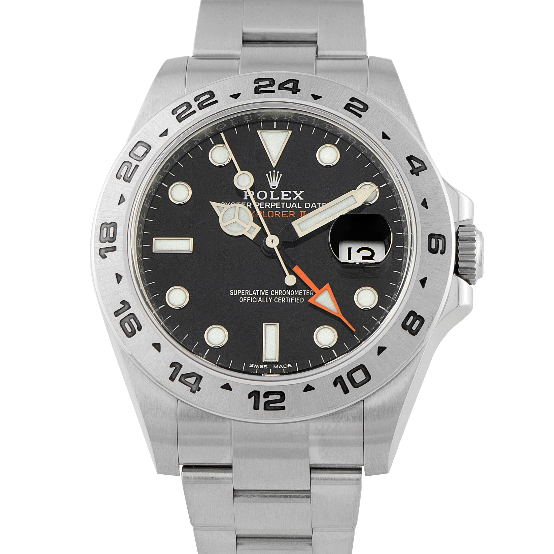 Rolex Explorer II Black Dial Steel Watch 216570 front view