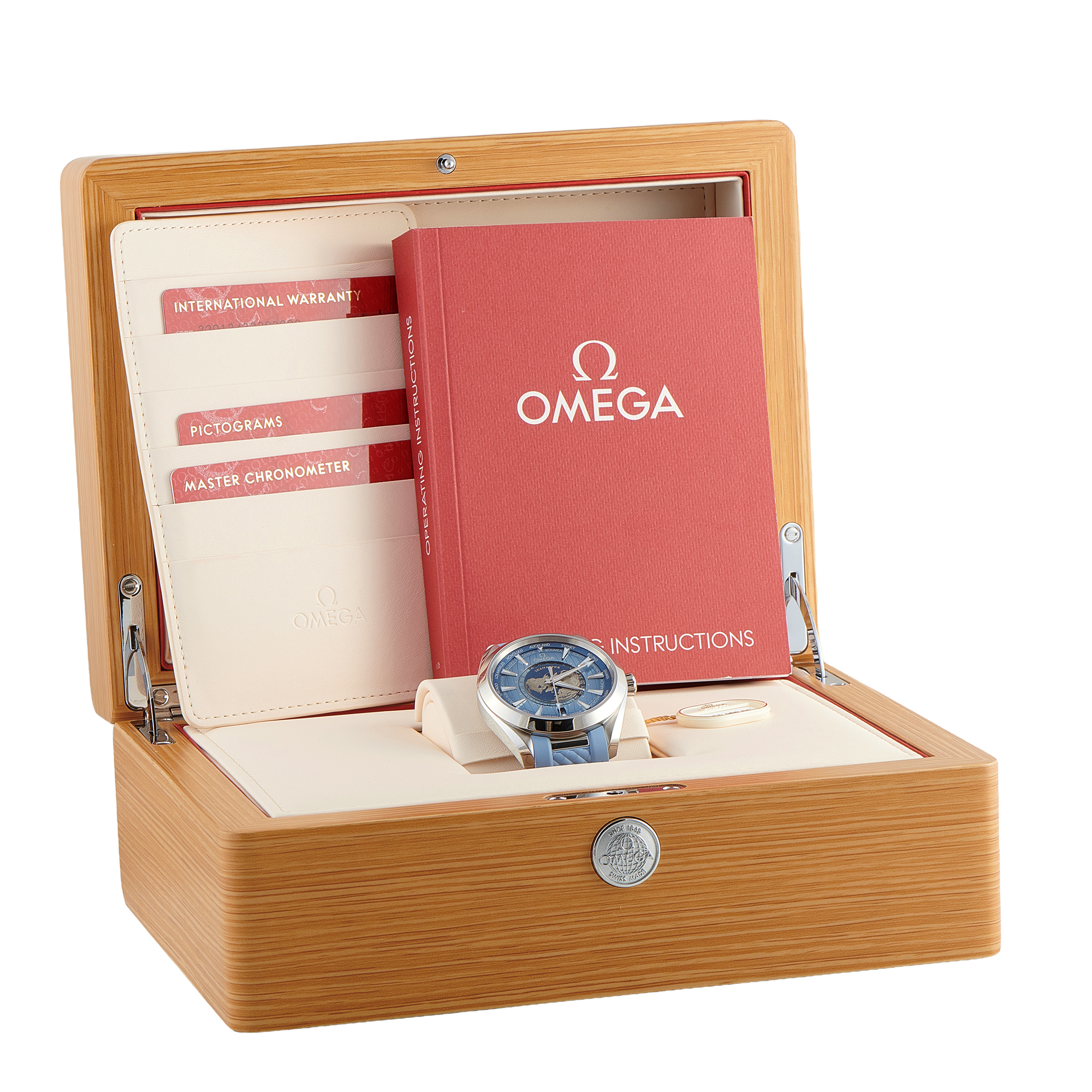 Omega Seamaster Aqua Terra Worldtimer "Summer Blue" Watch 220.12.43.22.03.002 220.12.41.21.03.008