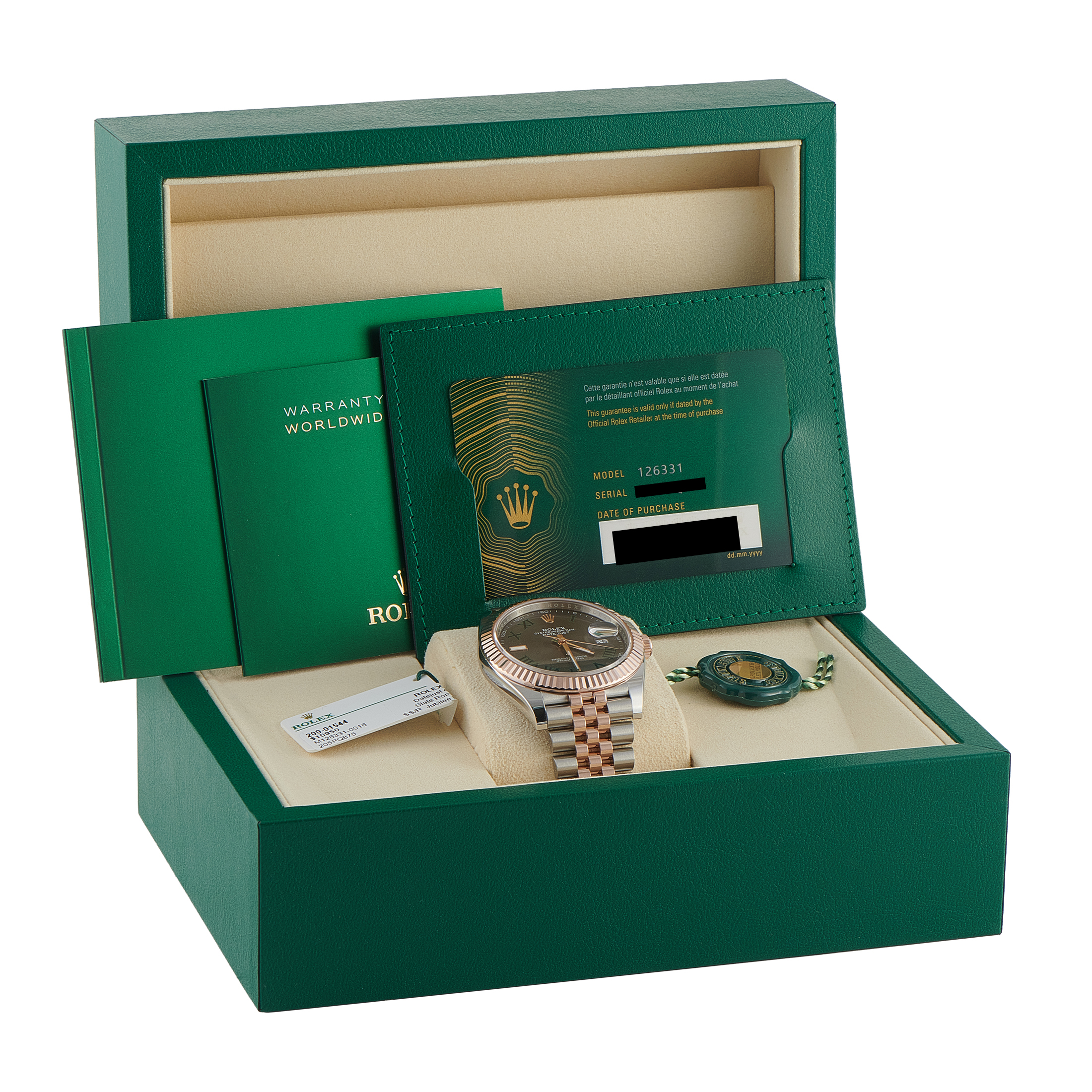 Rolex Datejust 41 Wimbledon Dial Jubilee Everose Rolesor Watch 126331