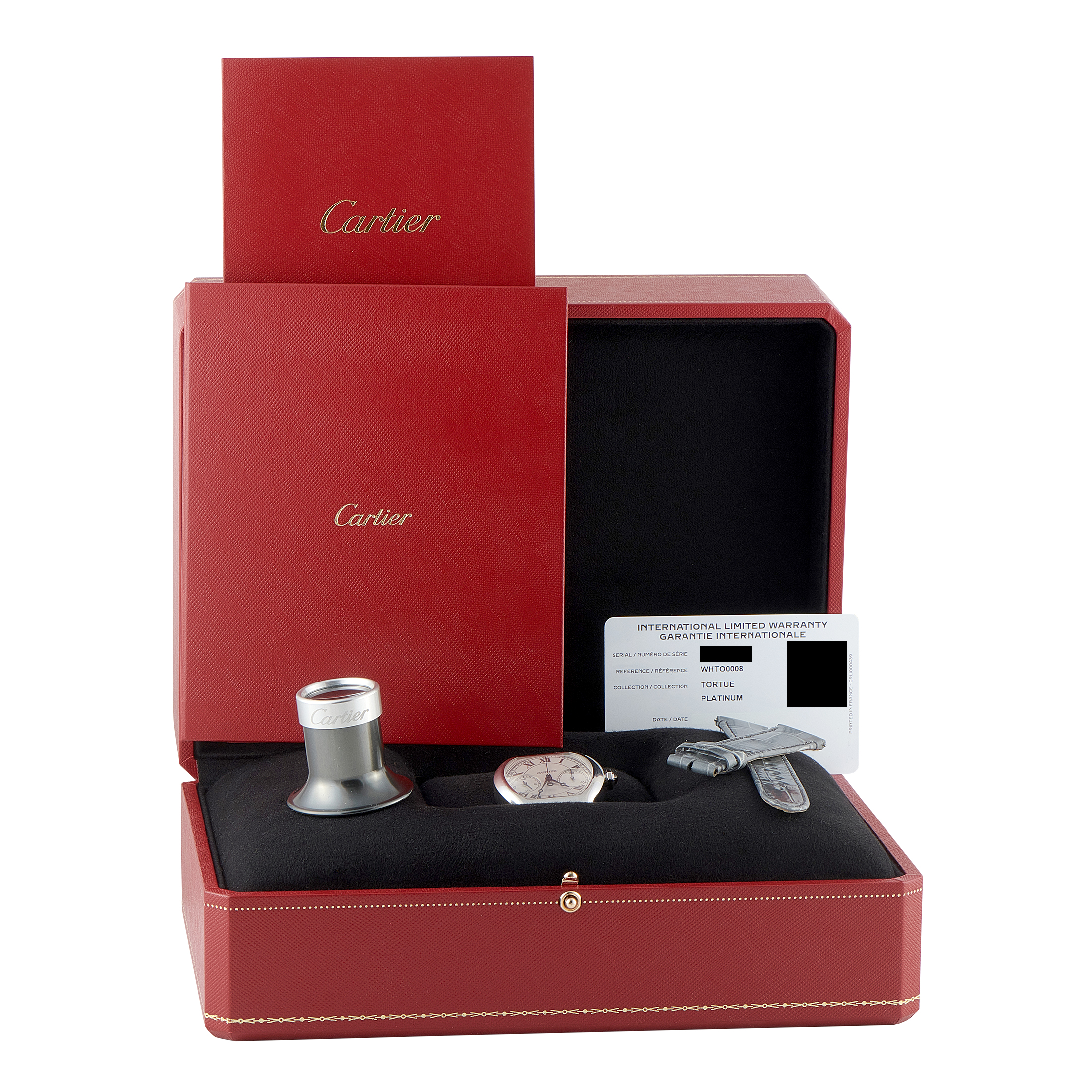 Cartier Privé Tortue Platinum Watch whto0008