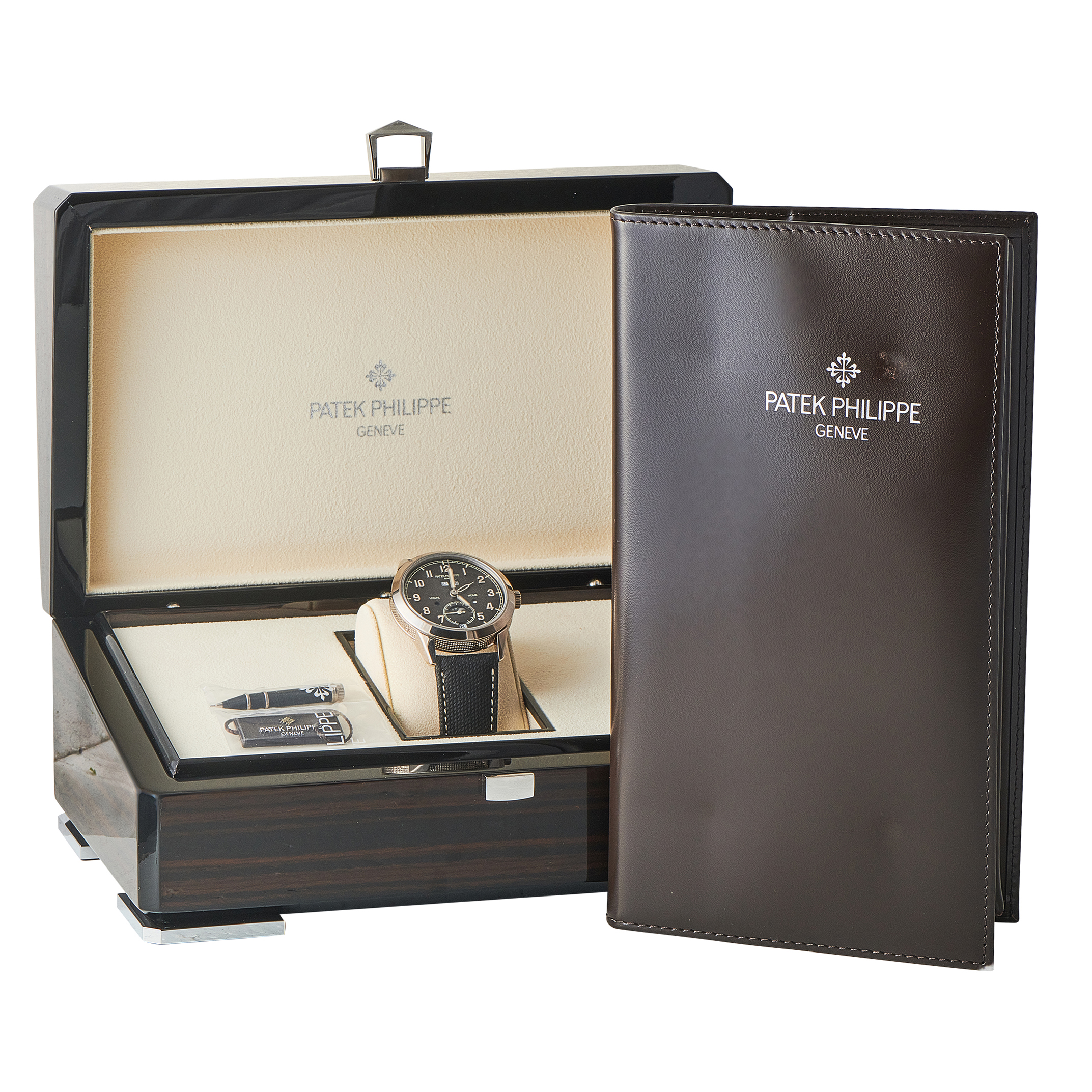 Patek Philippe Annual Calendar Travel Time White Gold Watch 5326g