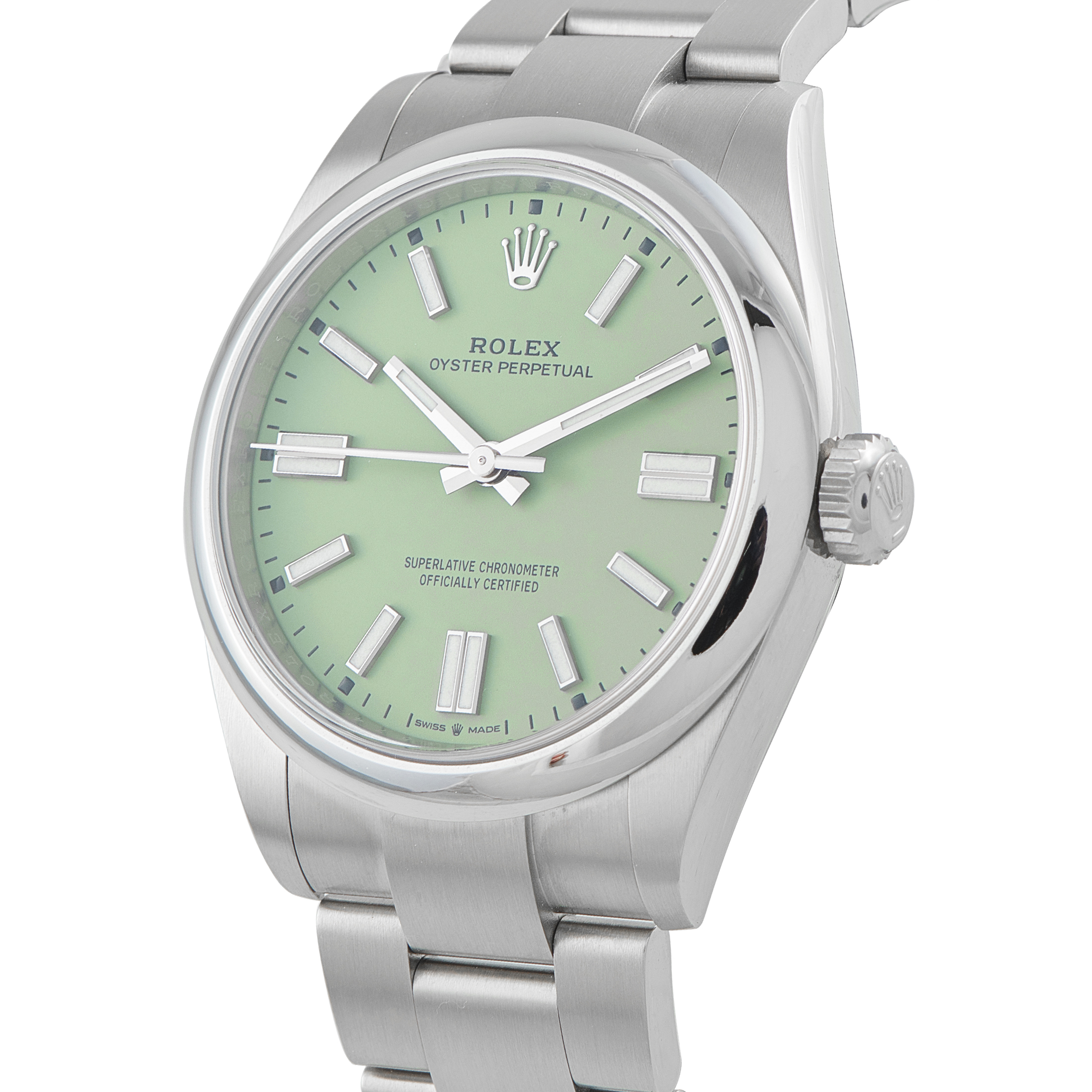 Rolex Oyster Perpetual 36 Pistachio Dial Steel Watch 126000