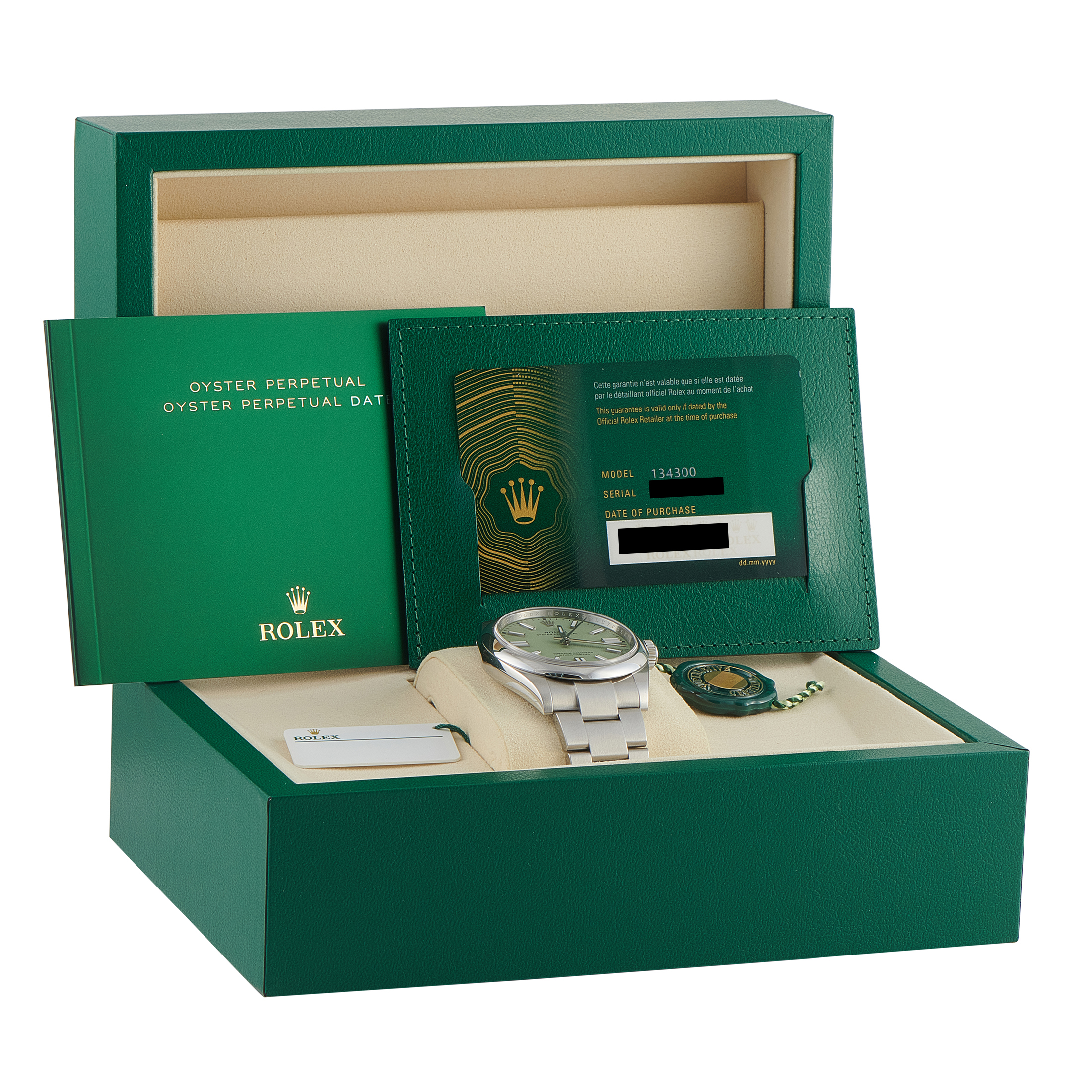 Rolex Oyster Perpetual 36 Pistachio Dial Steel Watch 126000