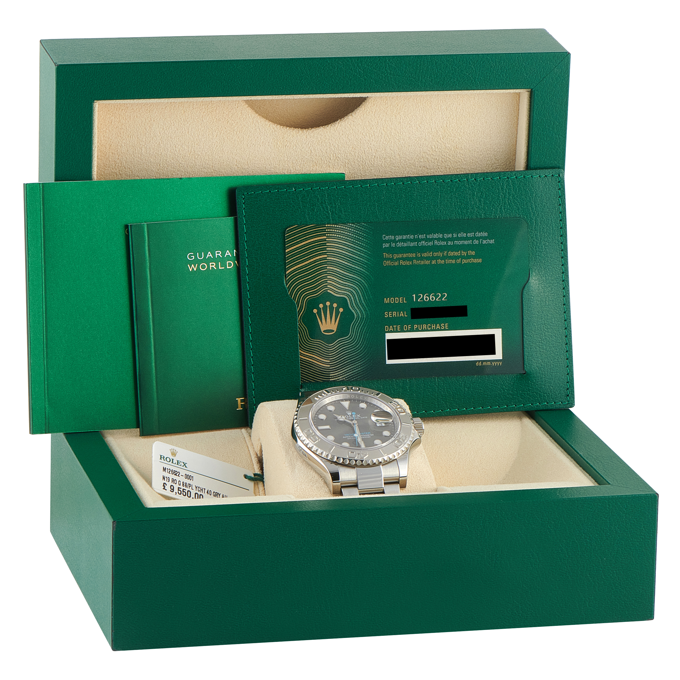 Rolex Yacht-Master 40 Slate Dial Steel Watch 126622