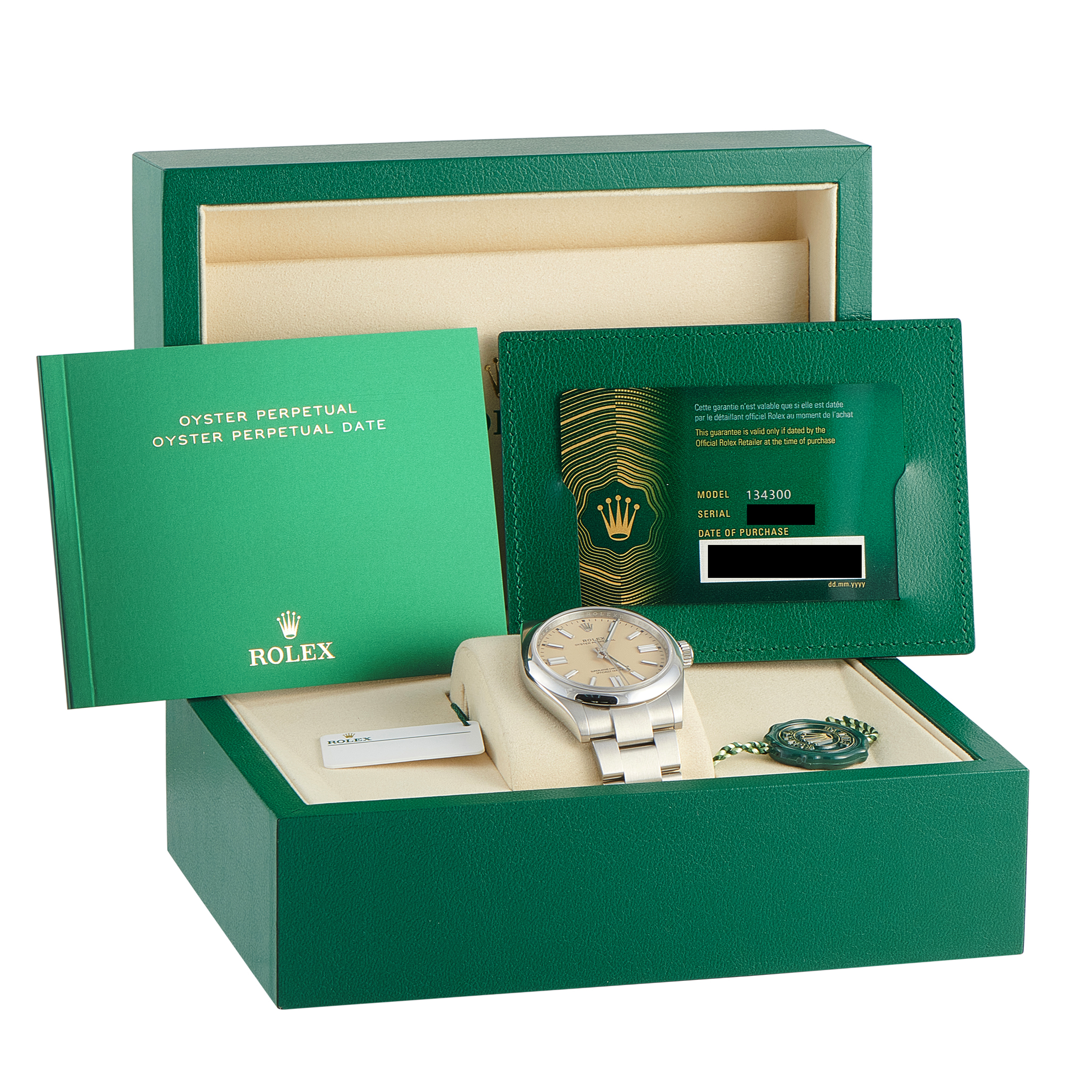 Rolex Oyster Perpetual 41 Beige Dial Steel Watch 134300