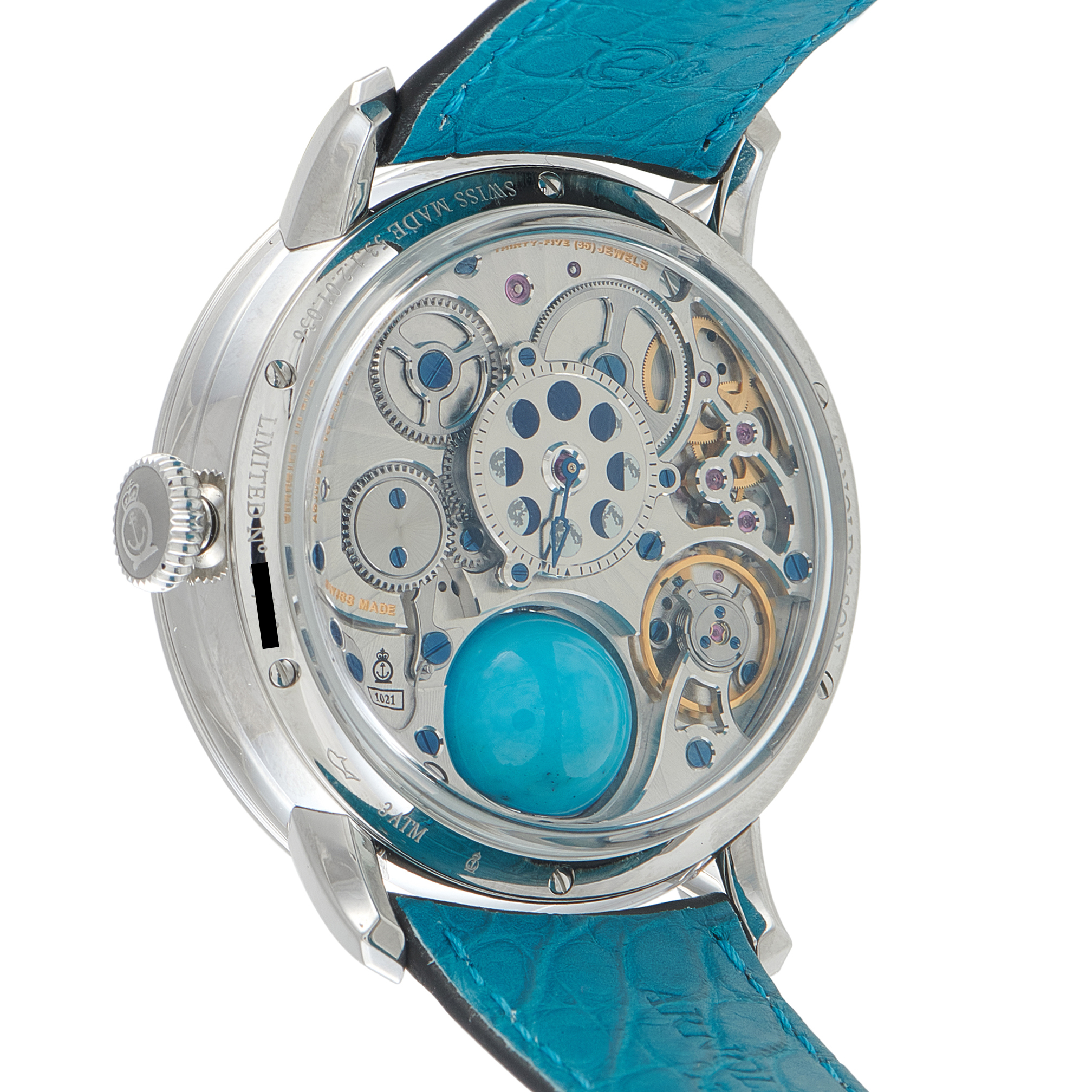 Arnold & Son Luna Magna Steel Turquoise Edition Watch 1LMAS.T01A.C1322D - Image 3