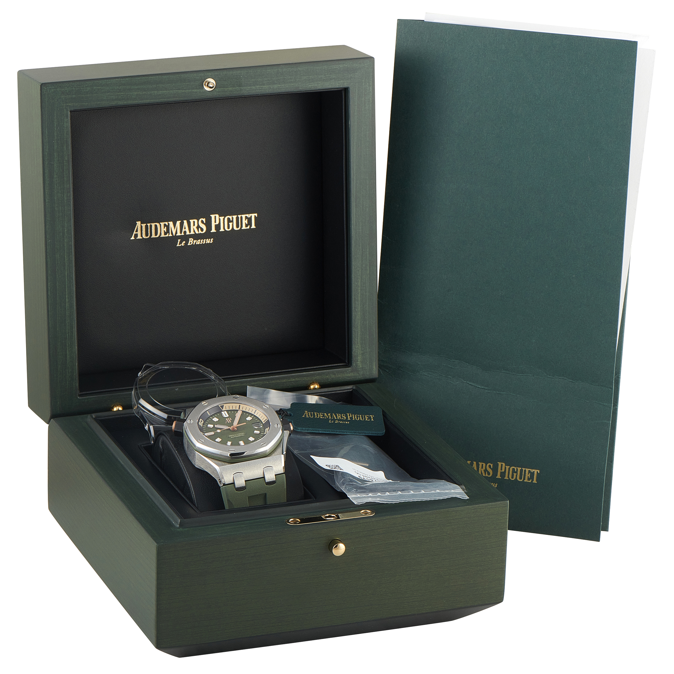 Audemars Piguet Royal Oak Offshore Diver Khaki Steel Watch 15720ST.OO.A052CA.01 - Image 5