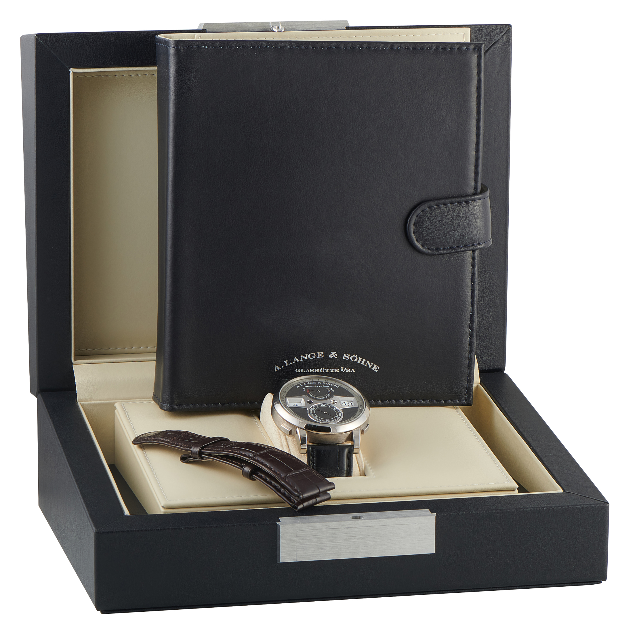 A. Lange & Sohne Zeitwerk Date White Gold Watch 148.038 - Image 5
