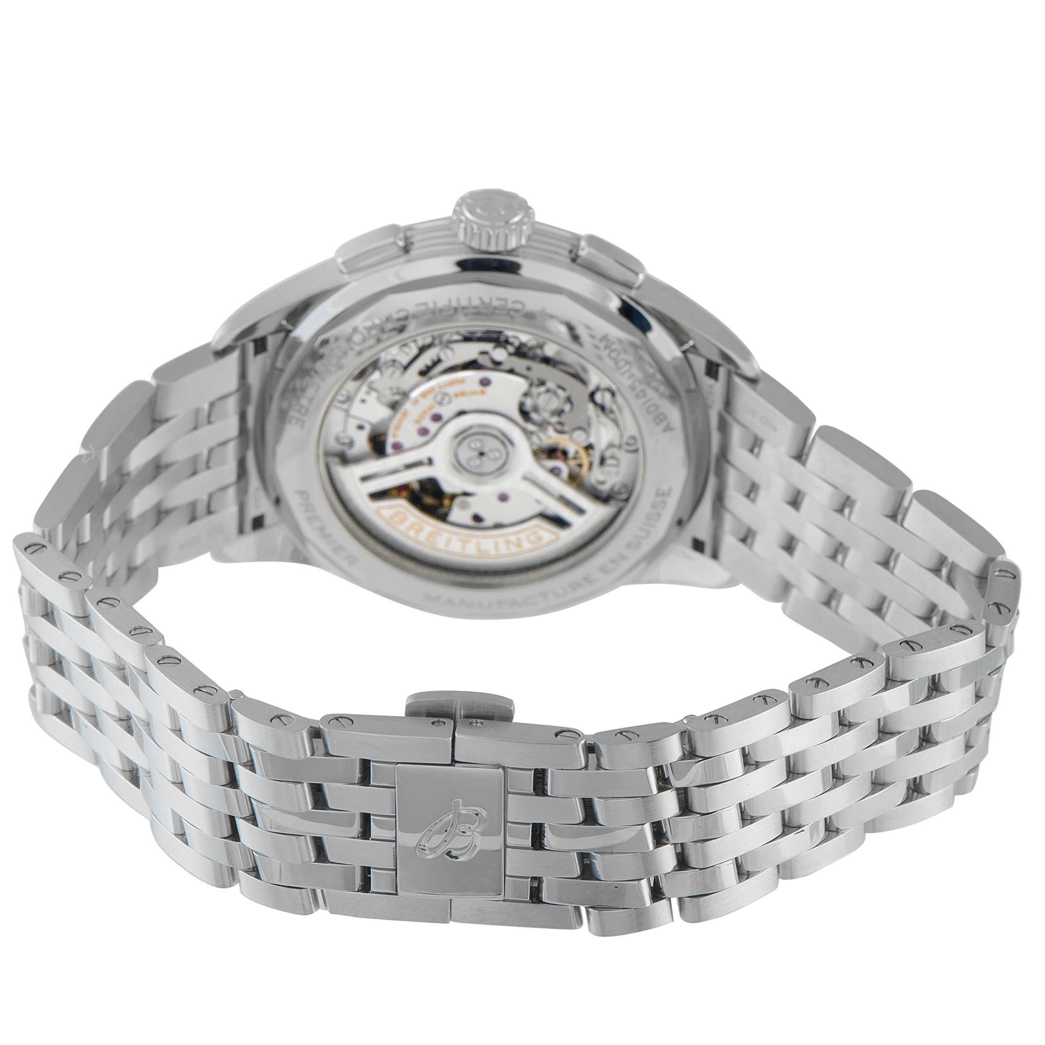 Breitling Premier B01 Chronograph 42 Green Dial Steel Watch AB0145371L1A1 - Image 4
