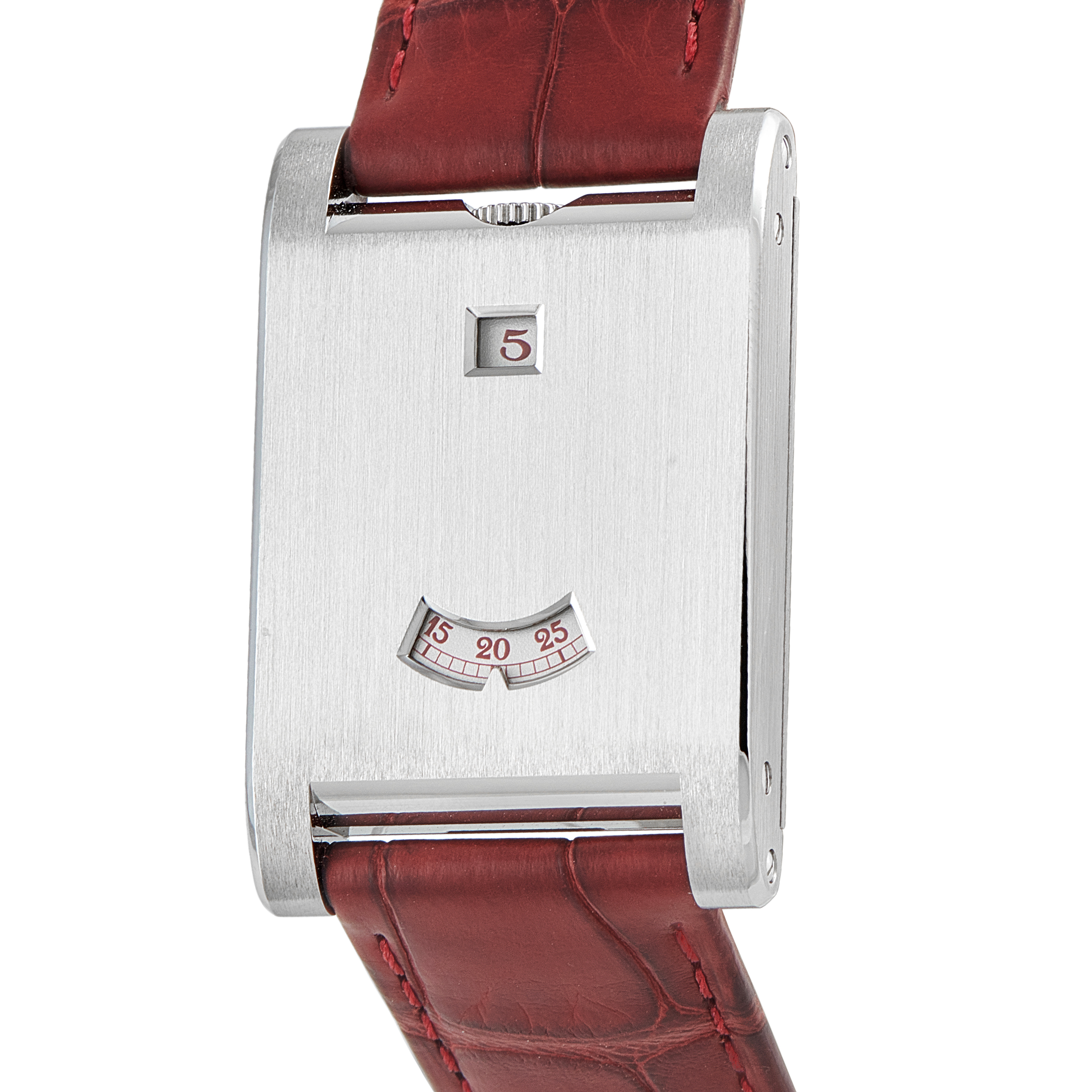 Cartier Privé Tank à Guichets Platinum Watch WGTA0236