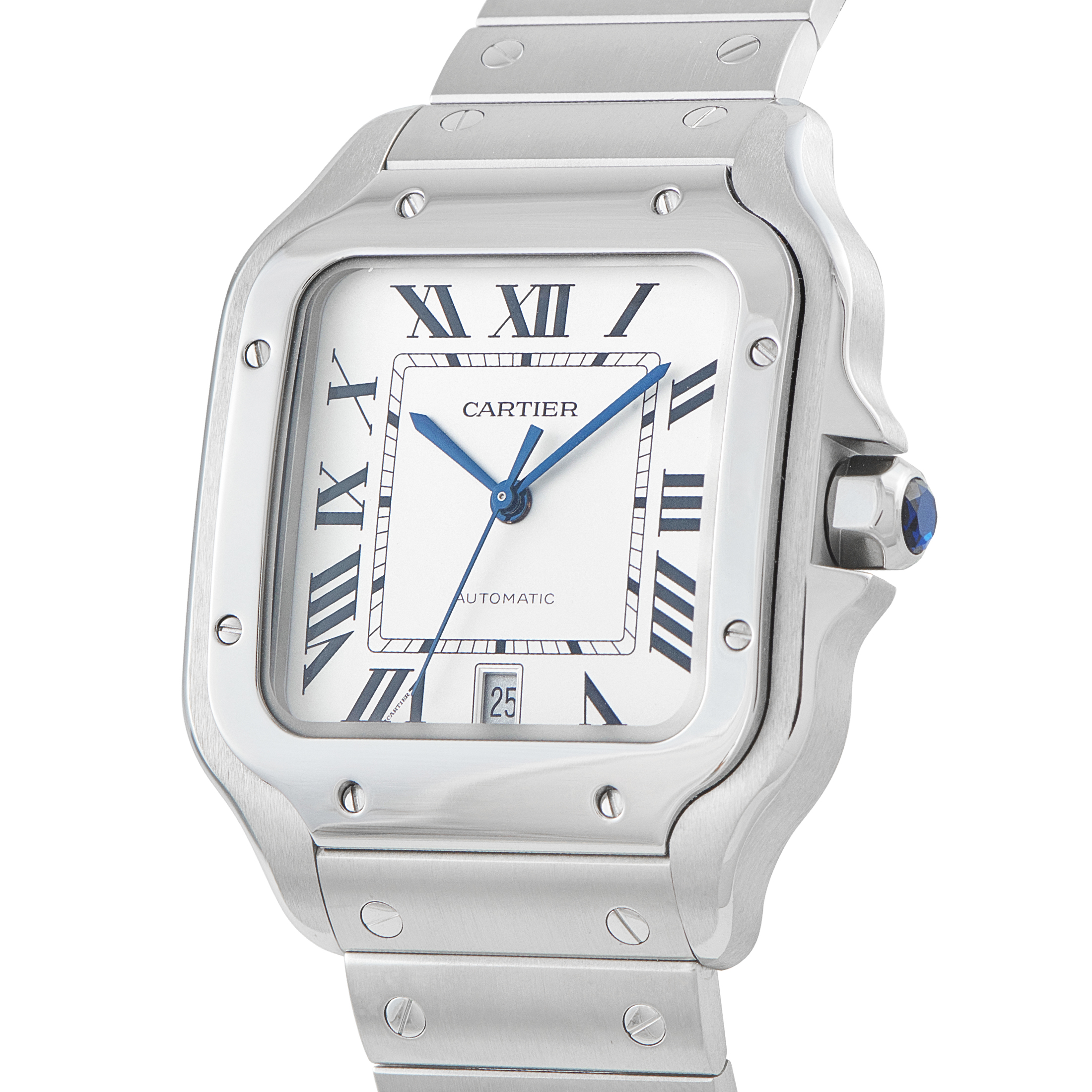 Cartier Santos Large Model Steel Watch WSSA0018 - Image 2