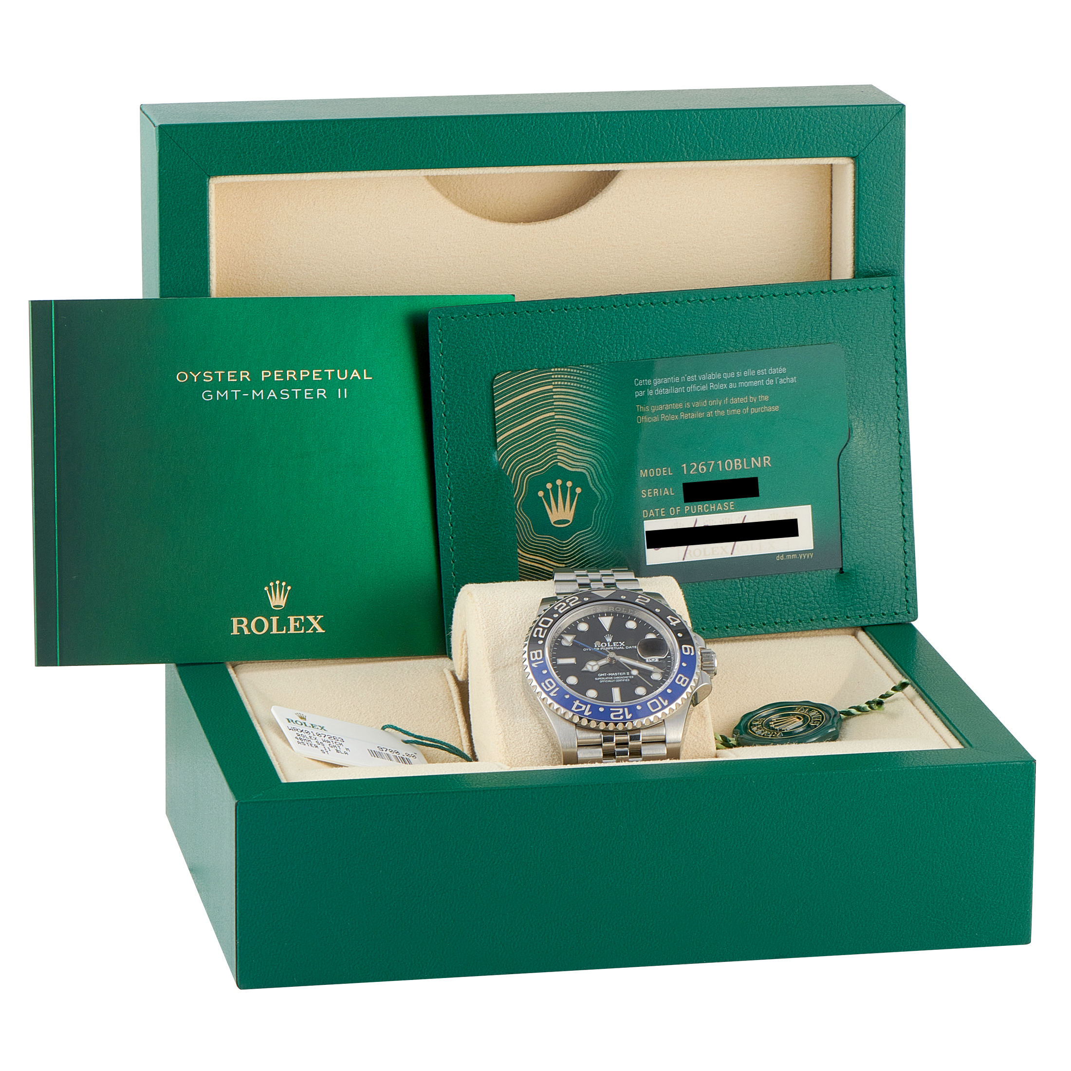 Rolex GMT-Master II Batgirl Steel Jubilee Watch 126710BLNR