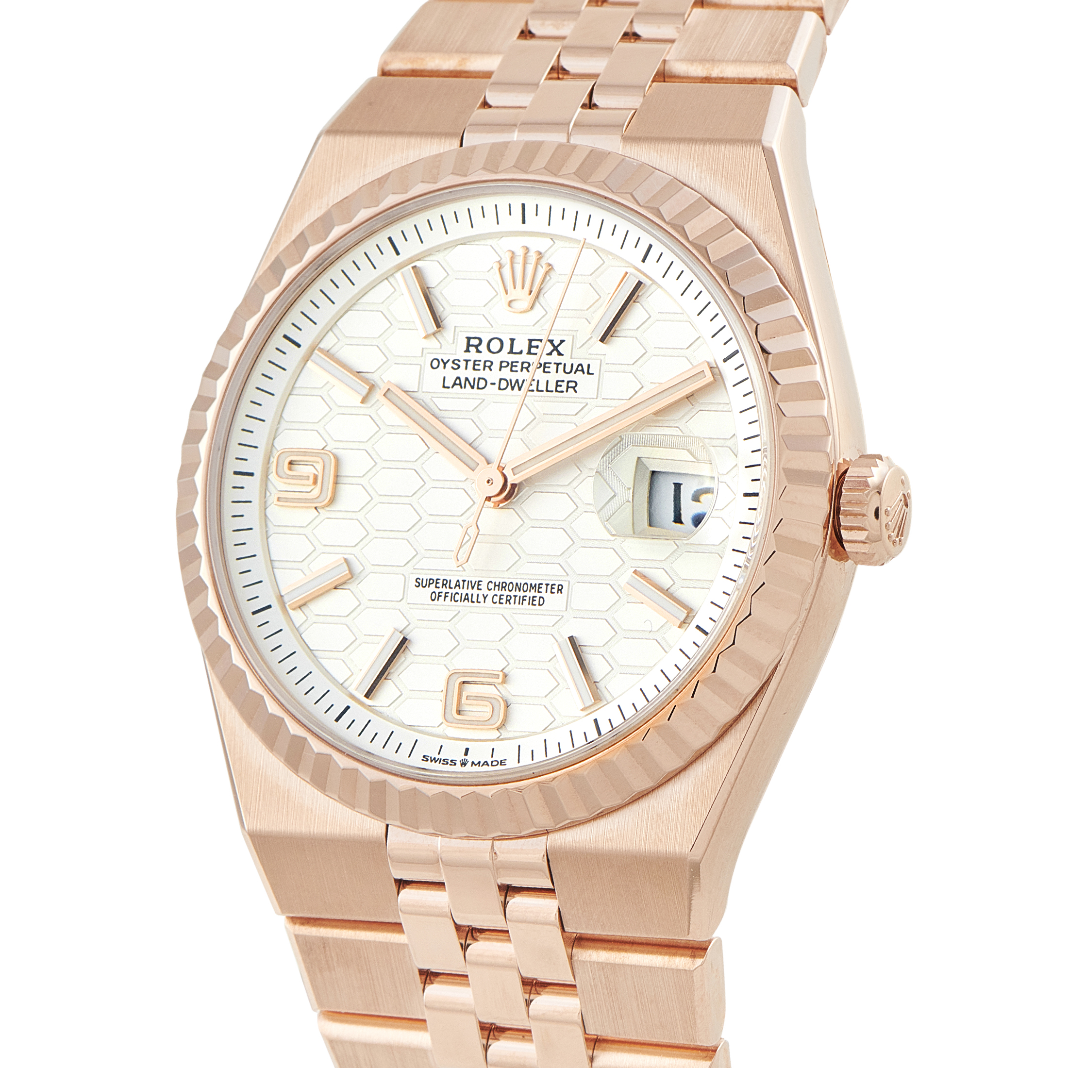 Rolex Land-Dweller 40 Everose Gold Flat Jubilee Watch 127335