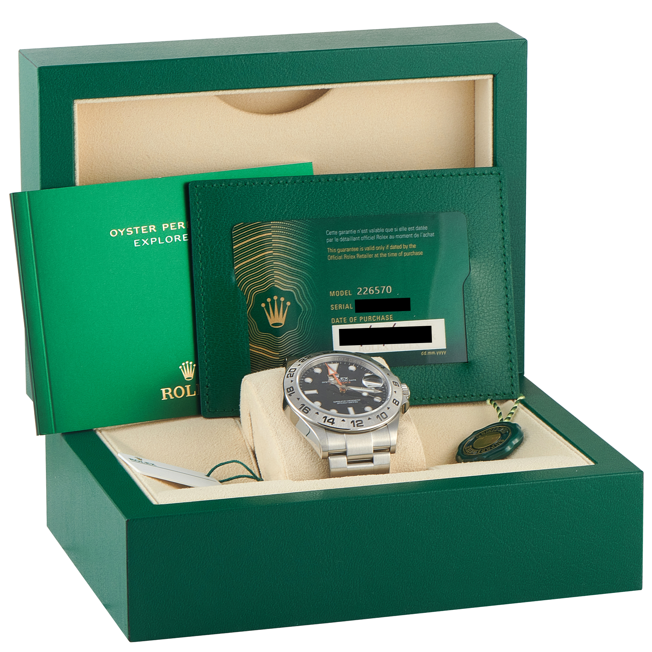 Rolex Explorer II Black Dial Steel Watch 226570