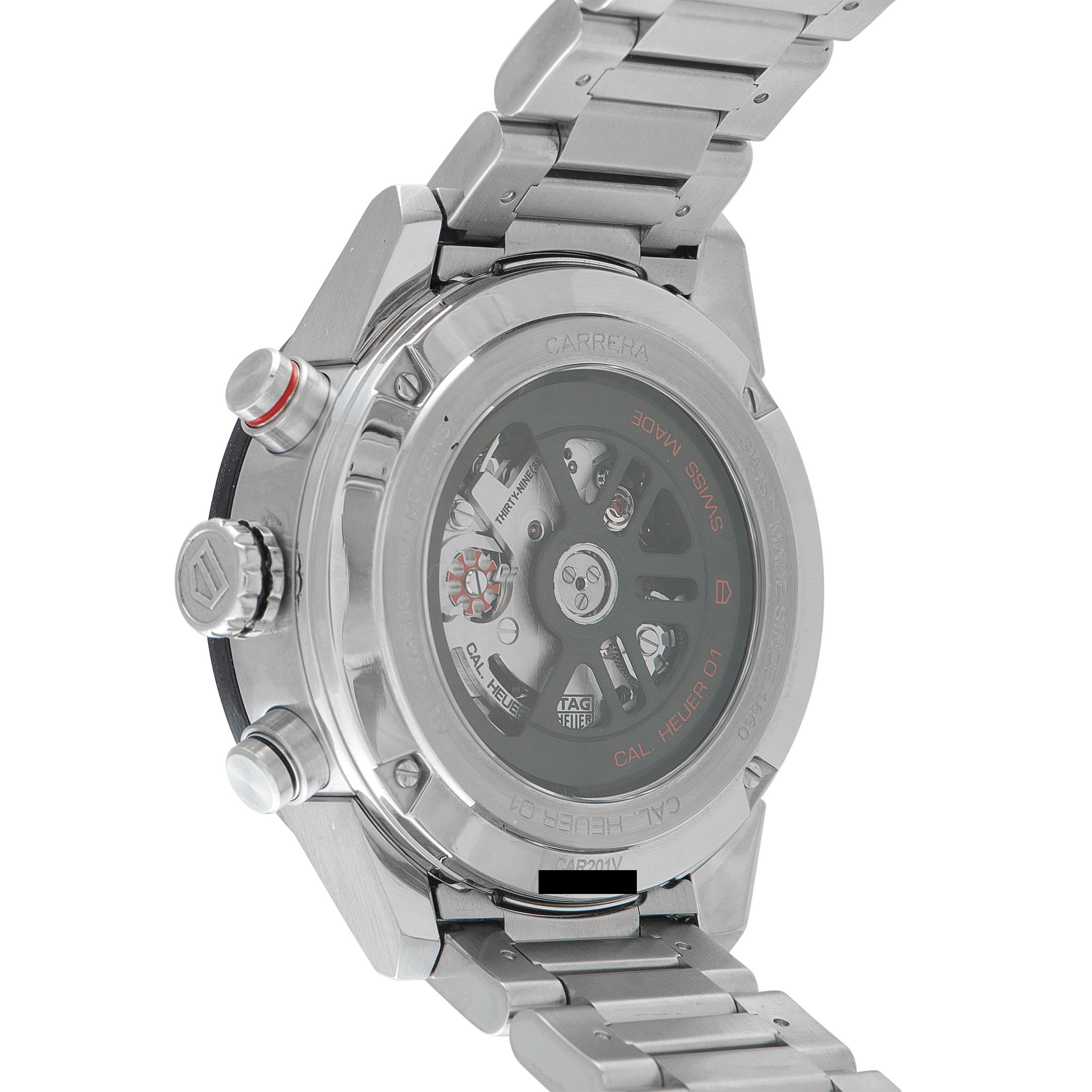 Tag Heuer Carrera Caliber Heuer 01 Chronograph Steel Watch wah5000