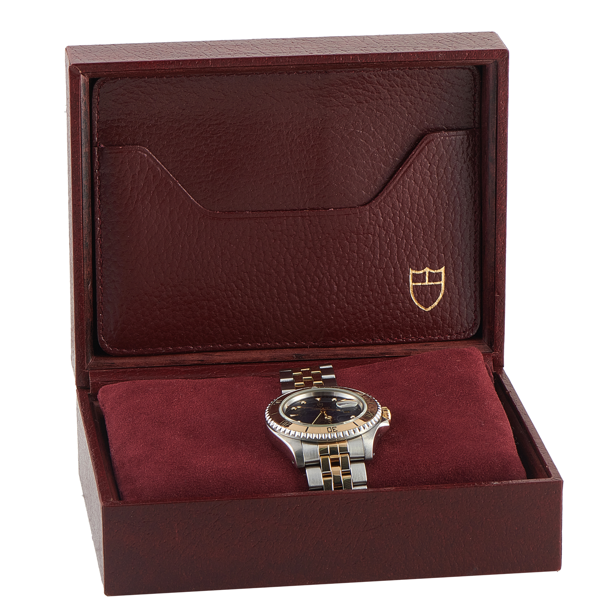 Tudor Prince Date Mini-Sub Blue Dial Two-Tone Watch 73193 - Image 6