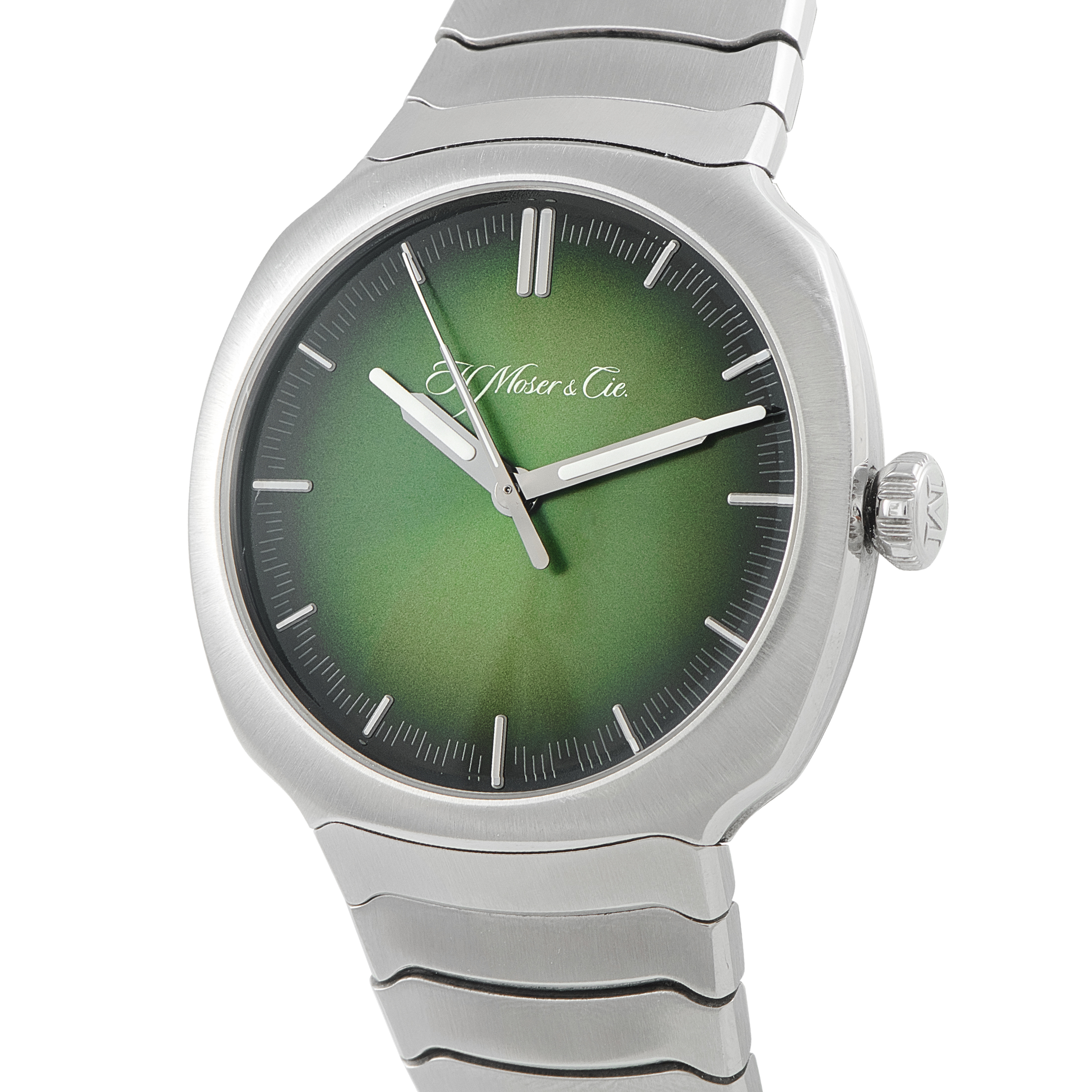 H. Moser & Cie Streamliner Centre Seconds Green Fume Dial Steel Watch 6200-1200 - Image 2