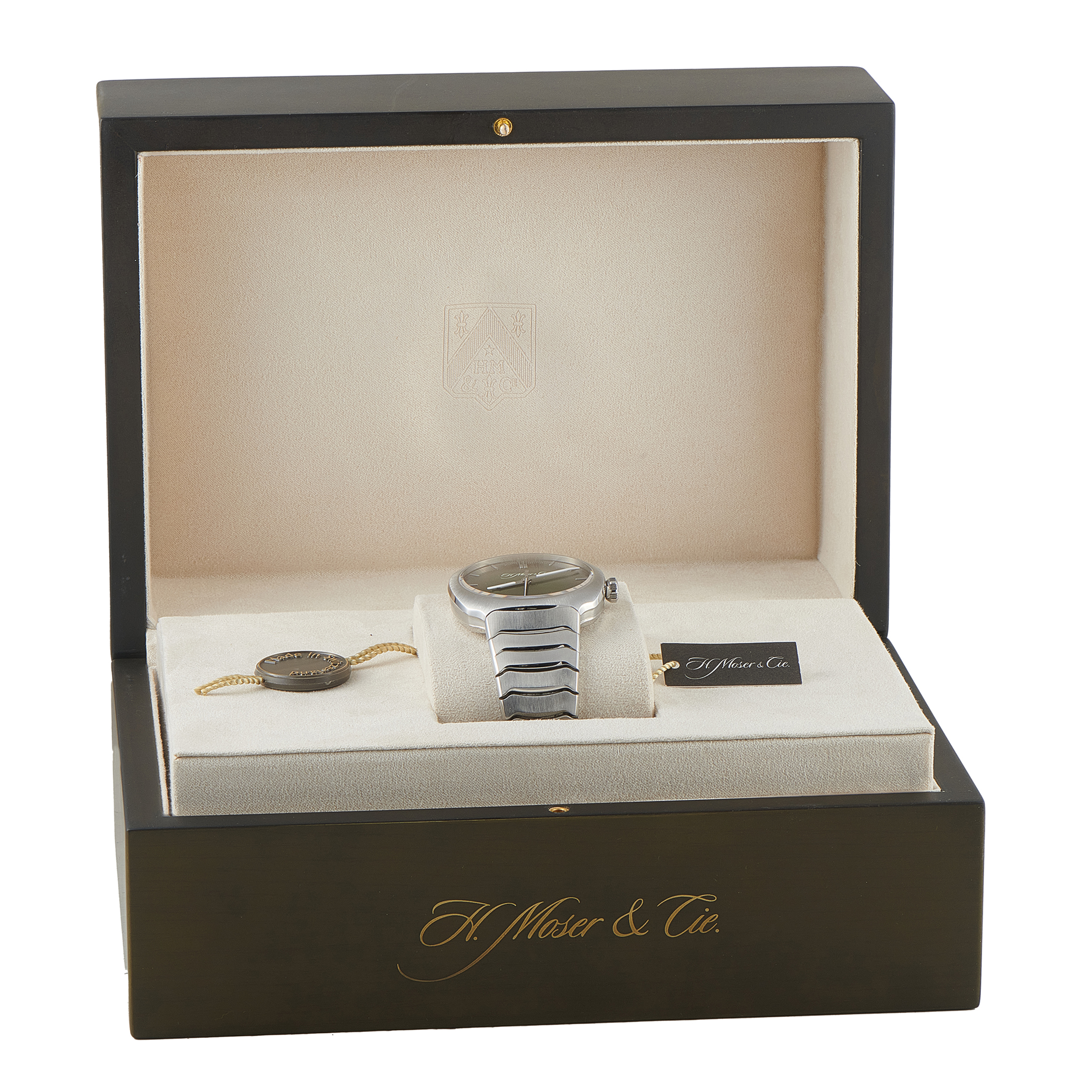 H. Moser & Cie Streamliner Centre Seconds Green Fume Dial Steel Watch 6200-1200 - Image 5