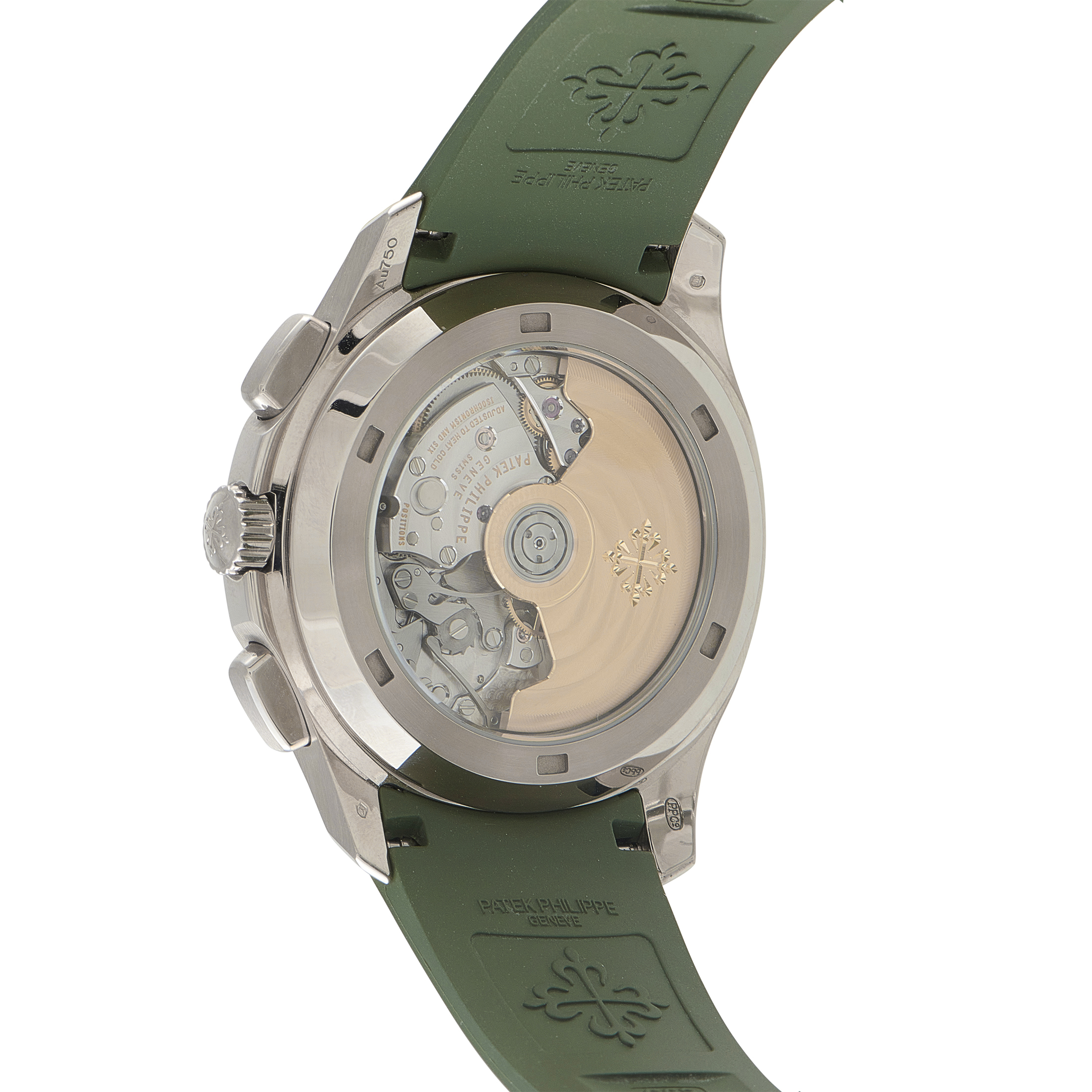 Patek Philippe Aquanaut Chronograph Khaki Green Dial White Gold Watch 5968G-010 - Image 3