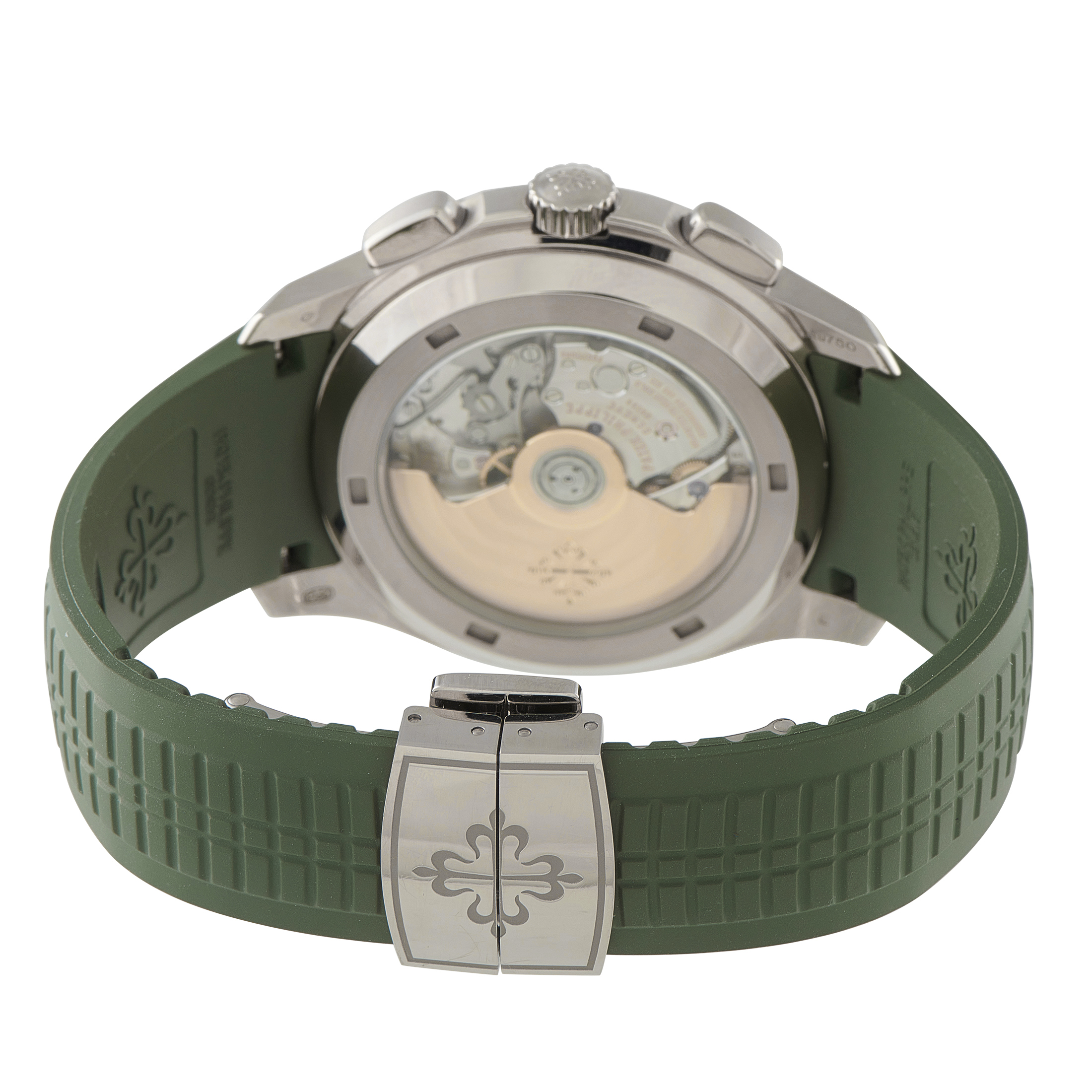 Patek Philippe Aquanaut Chronograph Khaki Green Dial White Gold Watch 5968G-010 - Image 4
