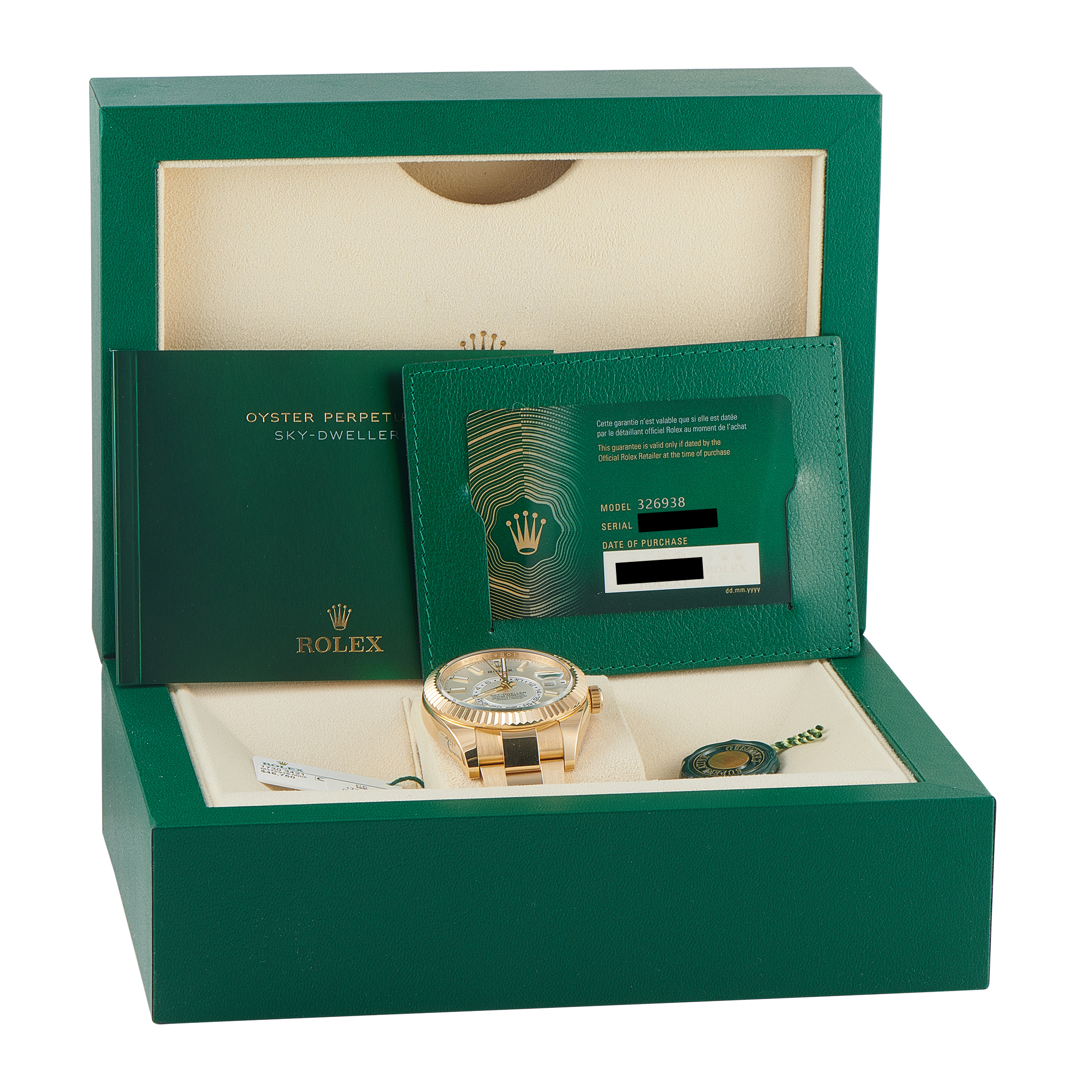Rolex Sky-Dweller White Dial Yellow Gold Oyster Watch 326938-0005 - Image 5