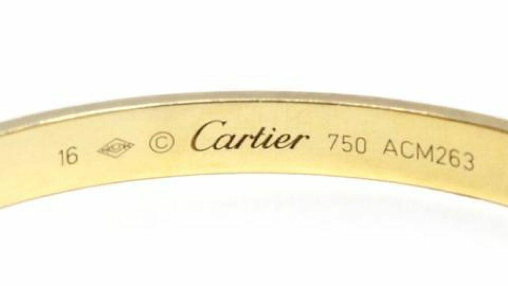 Cartier Love Bracelet Stamp Example