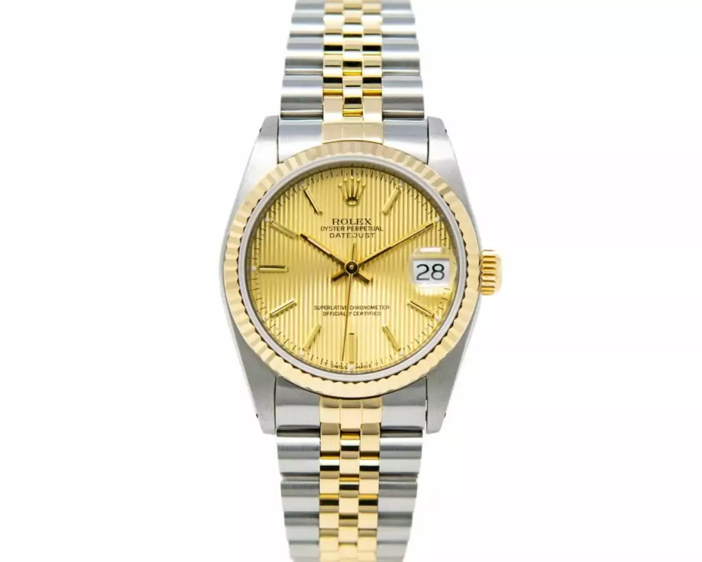 Rolex Datejust with Champagne Tapesty Dial