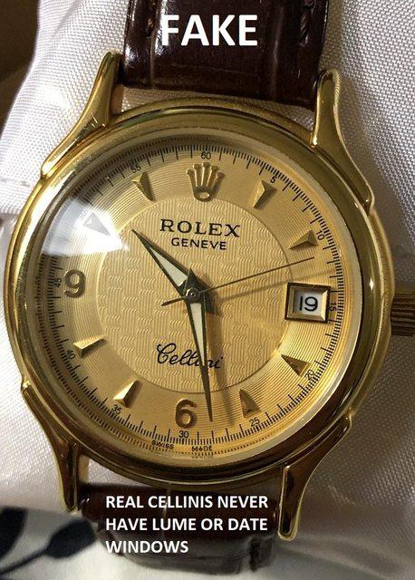 fake Rolex cellini with lumed hands