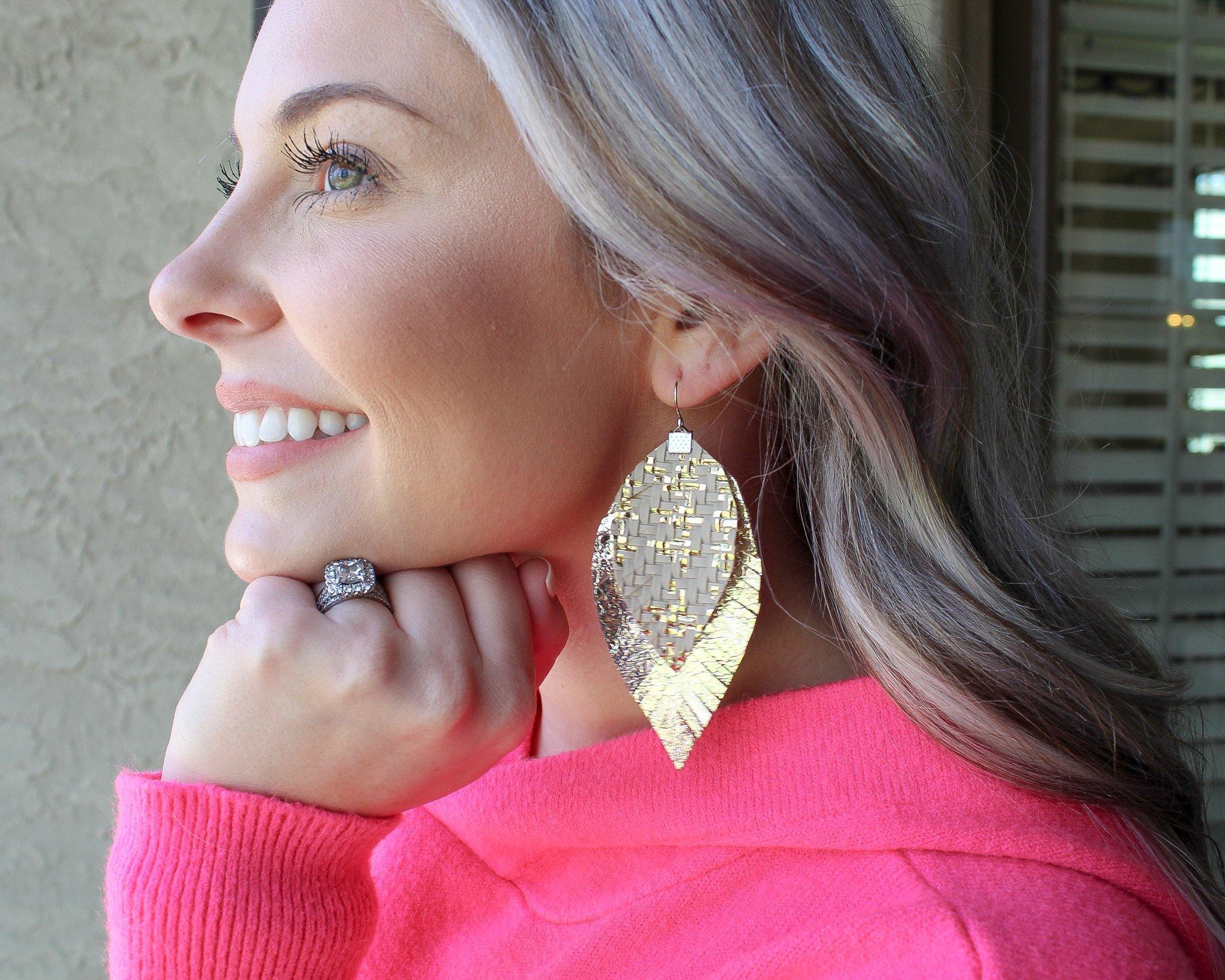 Rhinestone earrings - Silver-coloured - Ladies | H&M