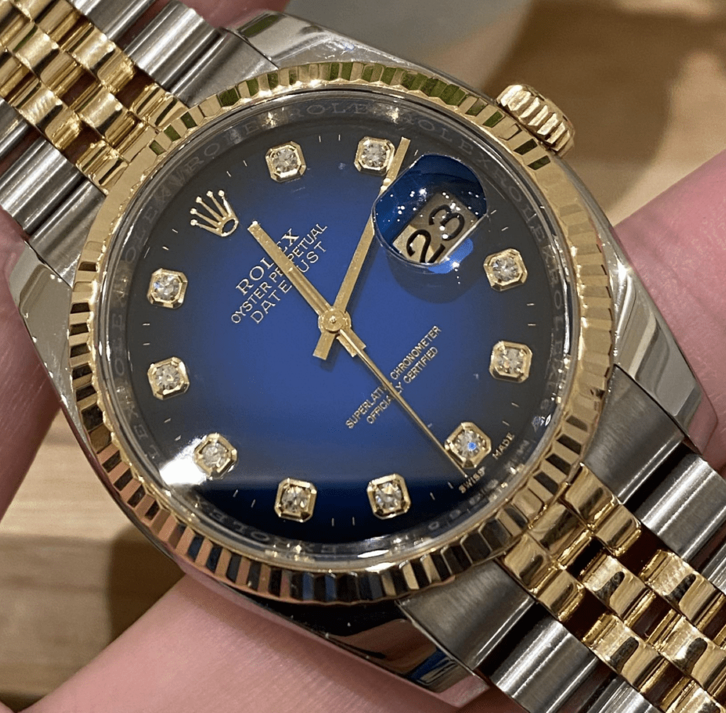 Rolex 116233 with blue vignette dial