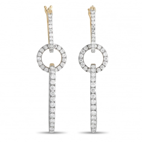 Shop Yellow Gold Diamond Dangle Earrings