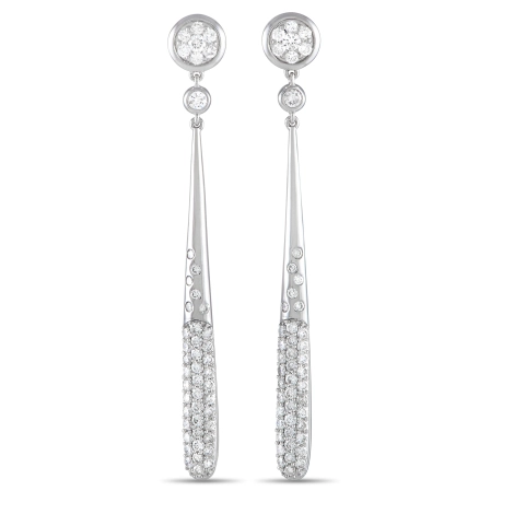 White Gold Diamond Dangle Earring