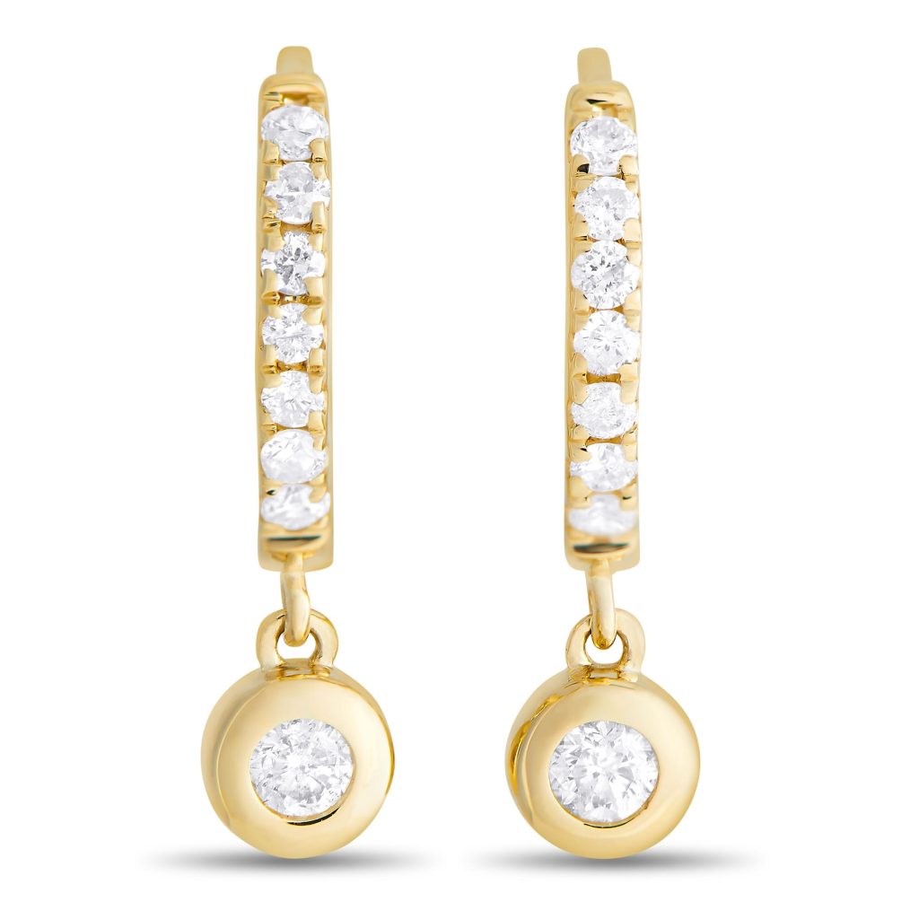 LB Exclusive 14K Yellow Gold 0.15 ct Diamond Earrings