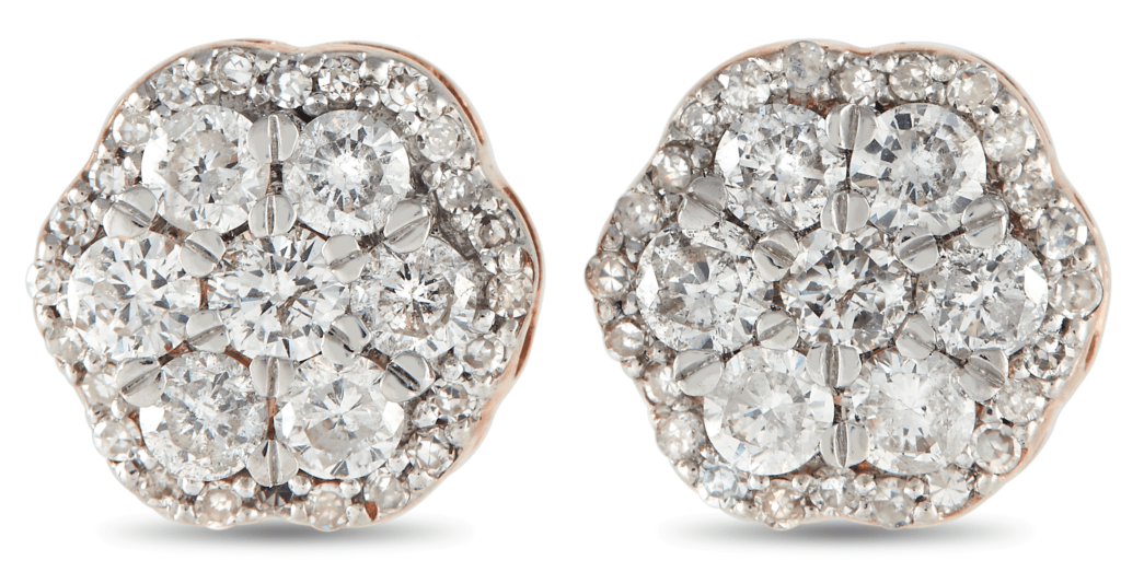 LB Exclusive 14K Rose Gold 1.0ct Diamond Earrings