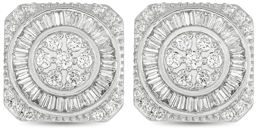 LB Exclusive 14K White Gold 1.75 ct Diamond Stud Earrings