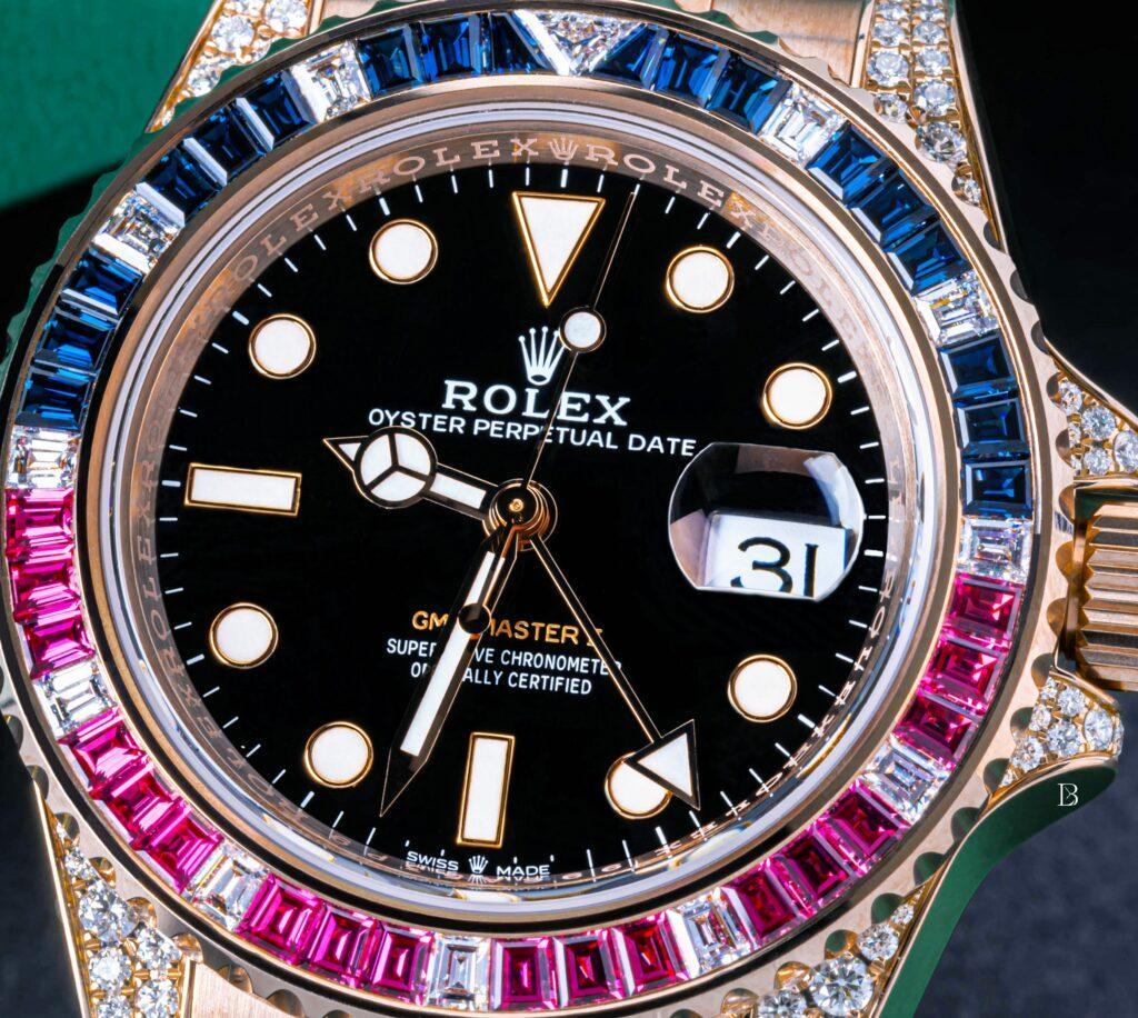 Rolex "SARU" GMT-Master II Gem Set Rose Gold Watch 126755SARU
