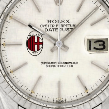 Rolex Datejust with A.C. Milan logo dial
