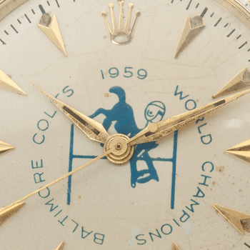 Rolex Oyster Perpetual with Baltimore Colts 1959 World Champions dial