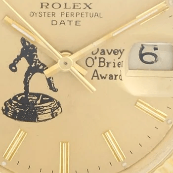 Rolex OP Date with Davey O'Brien Award logo dial