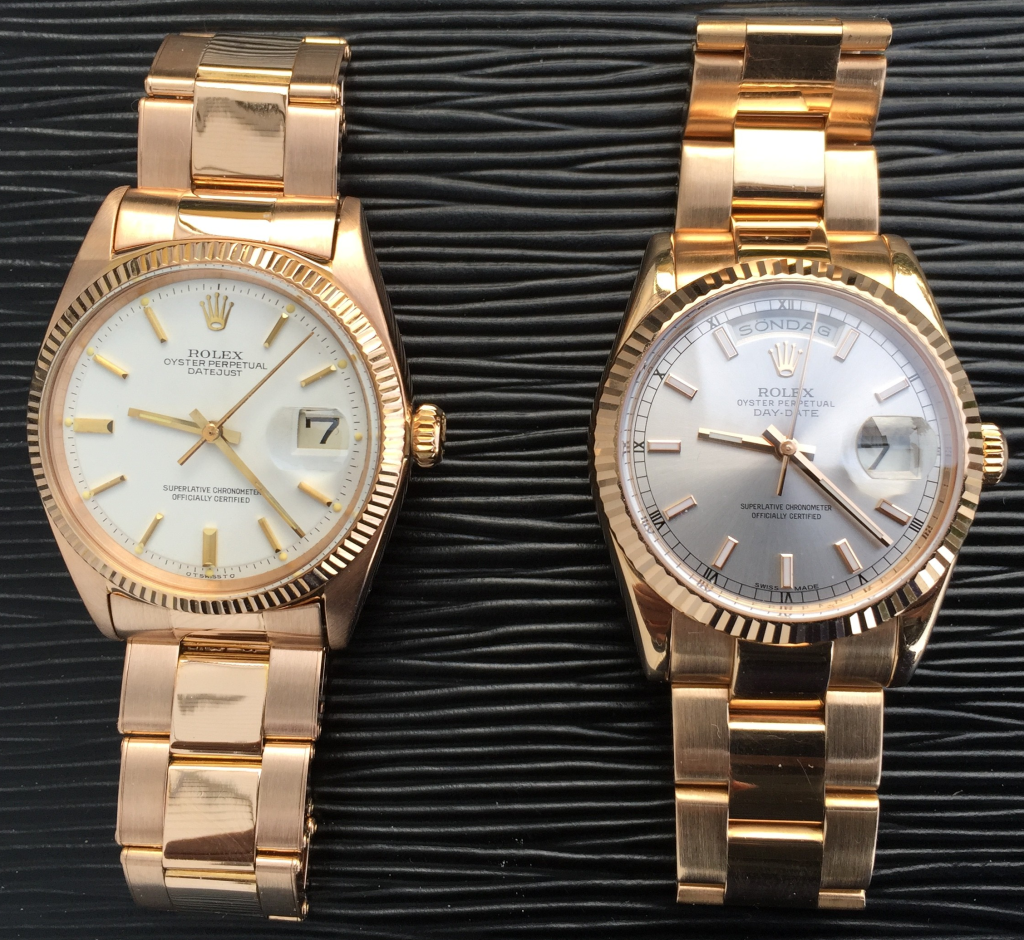 Rose gold 1601 vs. Everose gold 118235