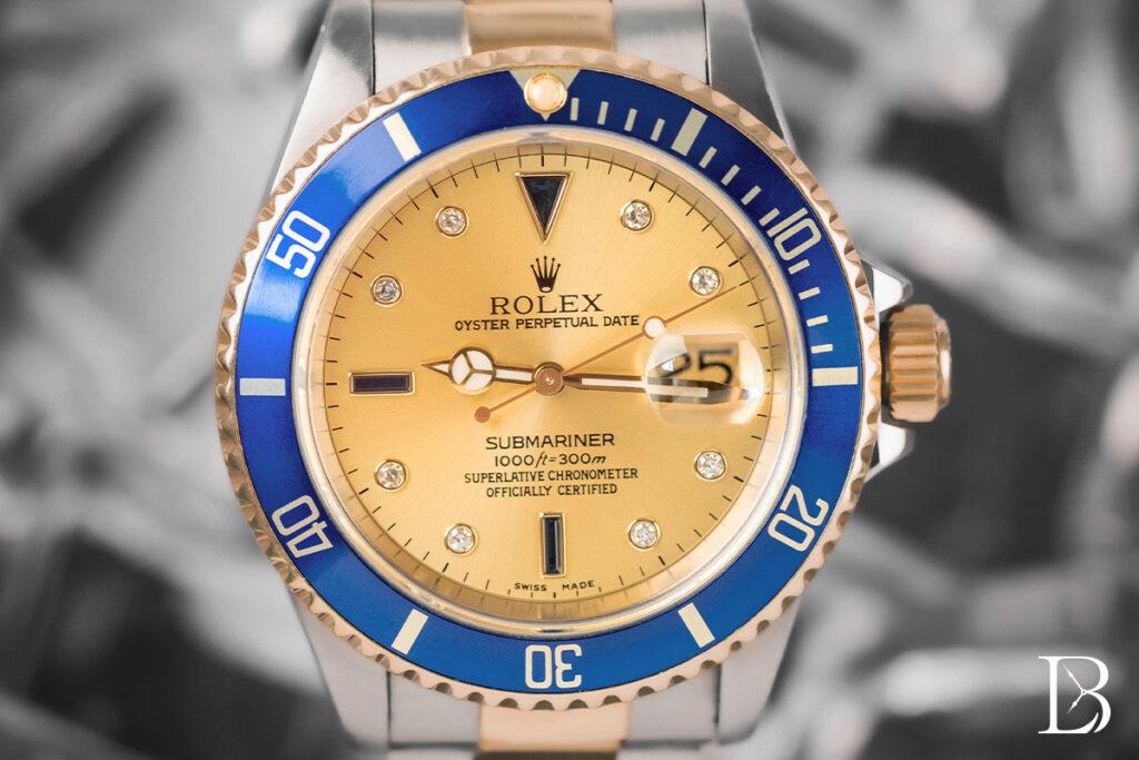 Rolex Submariner Date Serti Dial Watch 16613