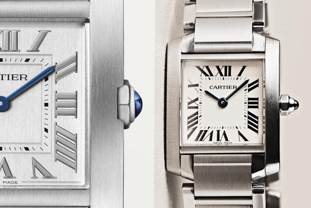 Cartier Tank Francaise Ref WSTA0074 and W51008Q3 (Image: Cartier and Justin Morton)
