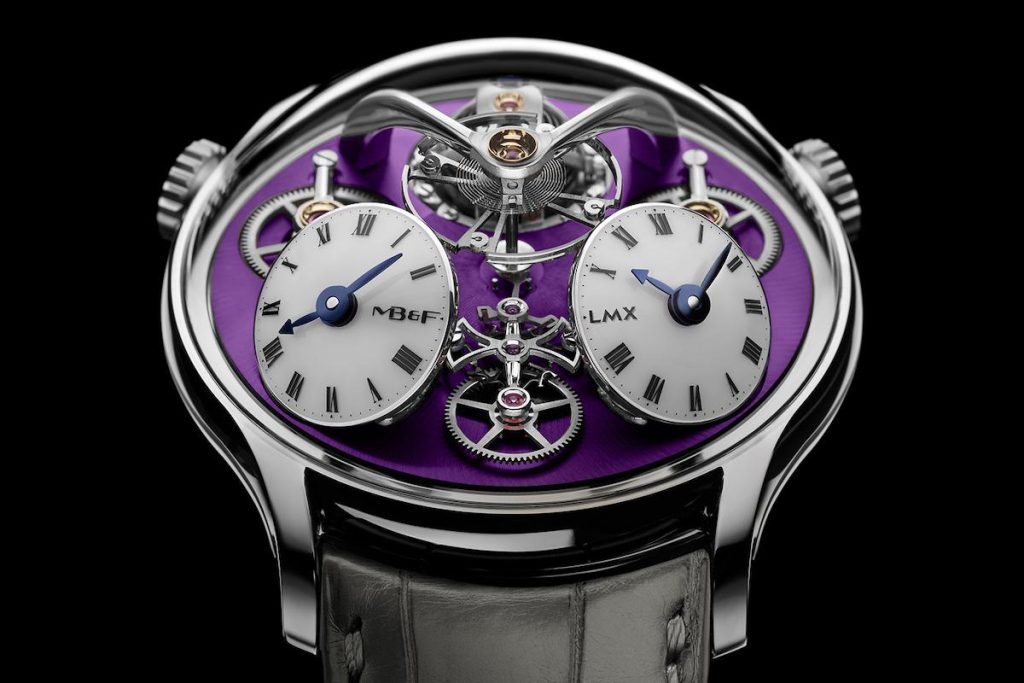 Limited Edition MB&F LMX Paris Edition subdial close-up 