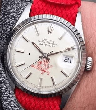 Rolex Datejust ref. 1603 with University of Houston logo dial