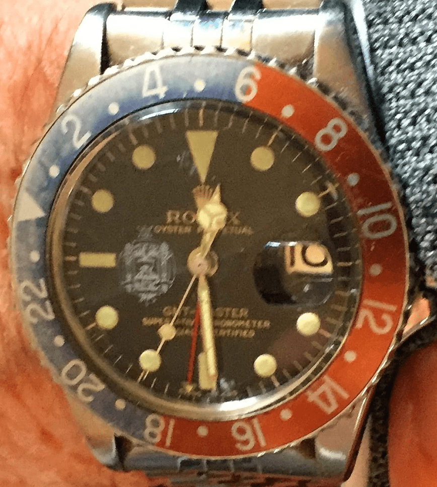 Captain Jim Lovell's Rolex GMT-Master ref. 1675 with US Naval Academy logo dial