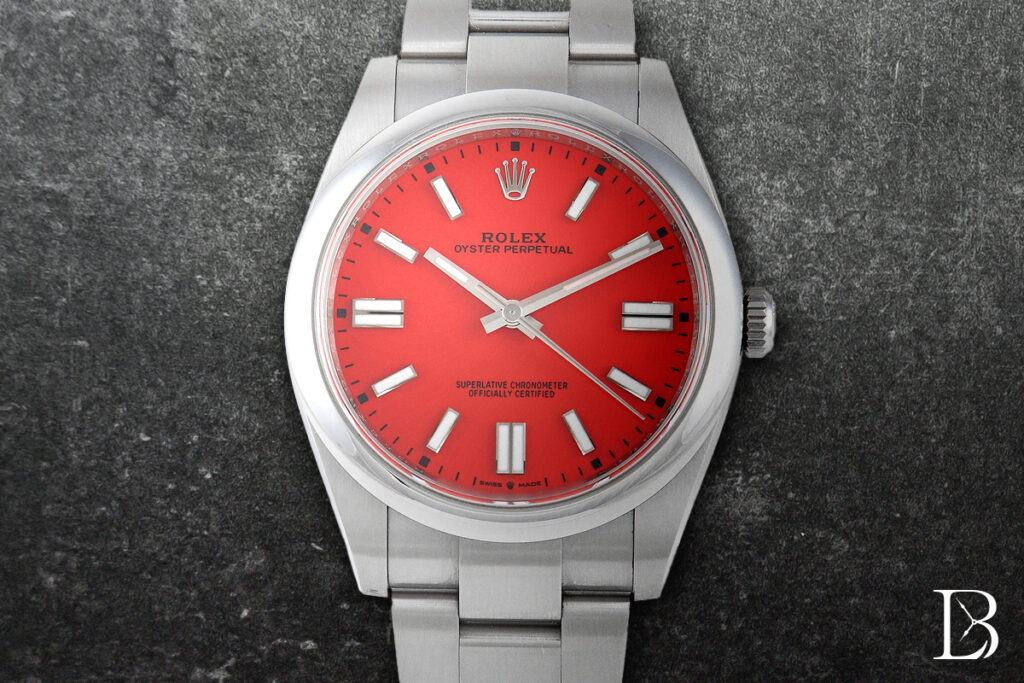 ROLEX
Oyster Perpetual 41 Coral Red Dial Watch
REF: 124300