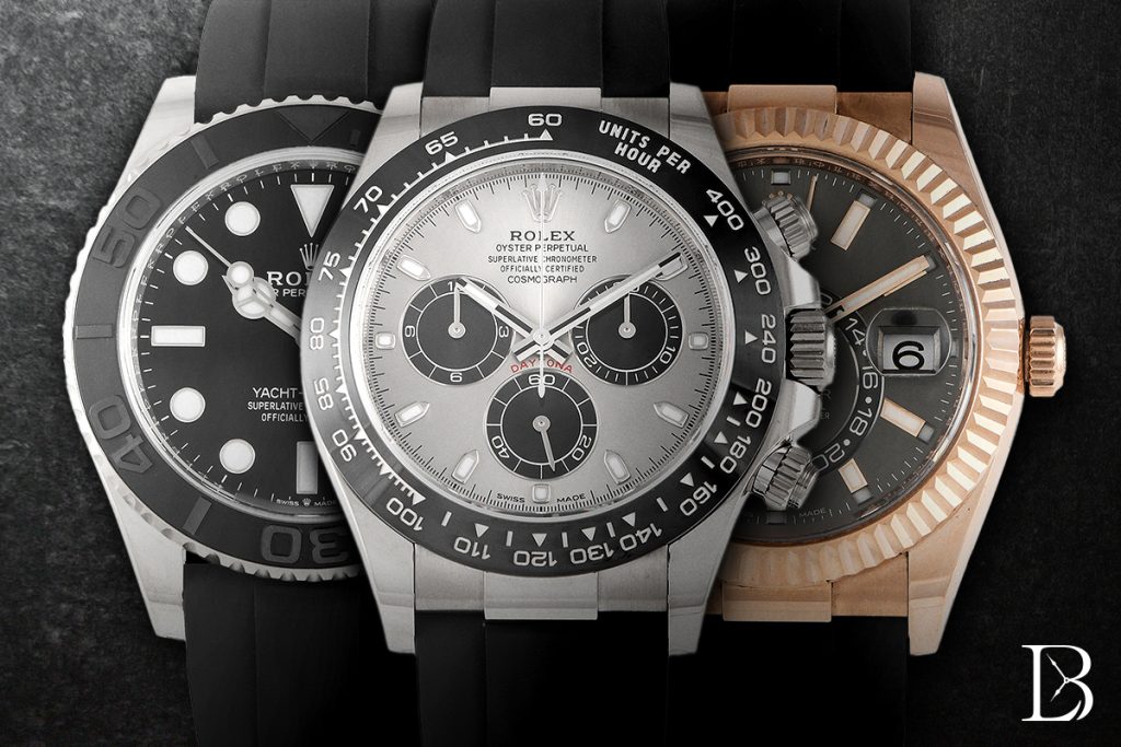 Rolex Oysterflex Daytona, Yacht-Master and Sky-Dweller watches