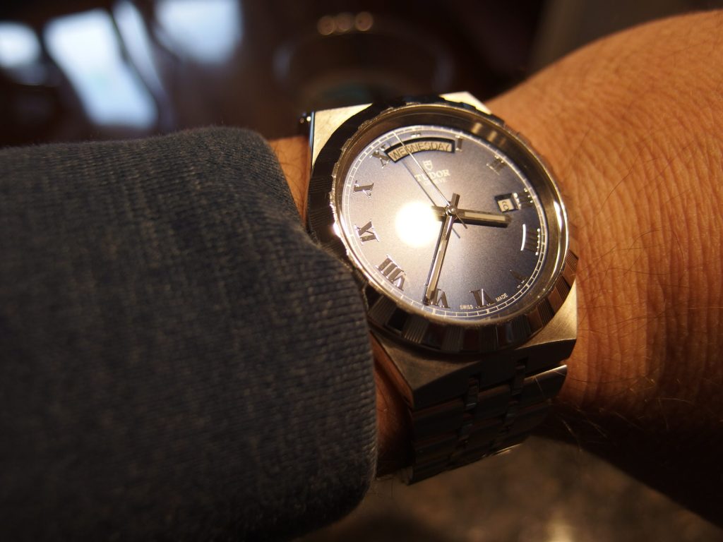 Tudor Royal 28600 close-up wrist shot